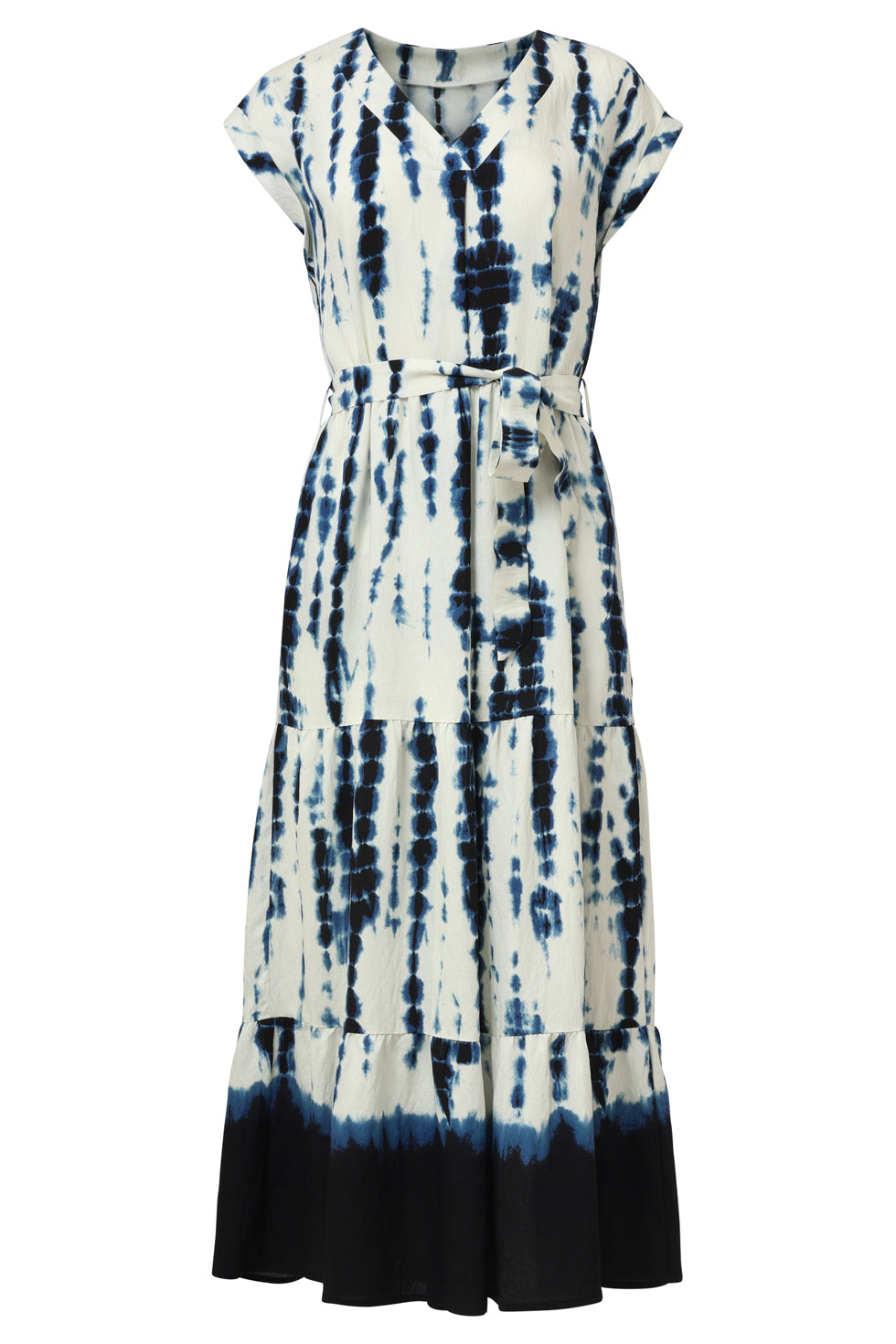 35144, Jurken | Off White - Navy