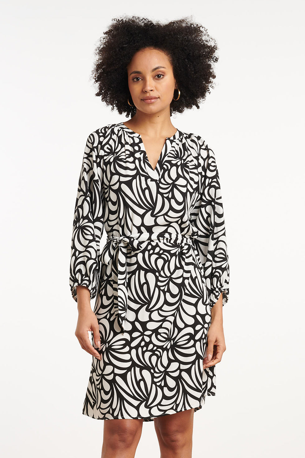 35154, Jurken | Black-Off-White