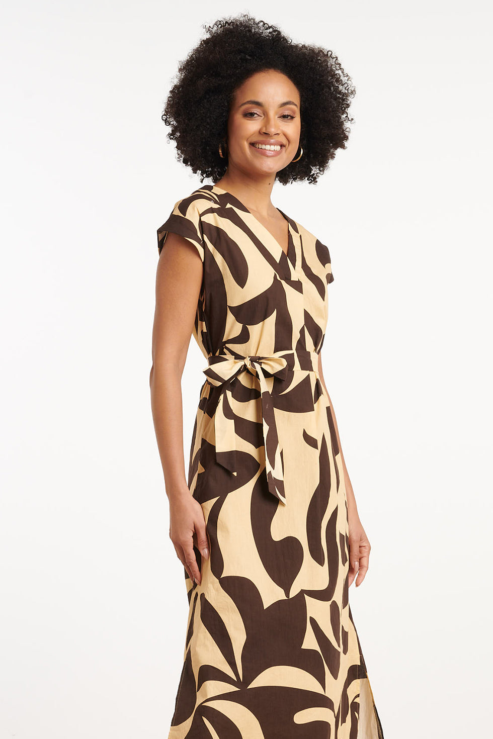 35167, Jurken | Sand-Black