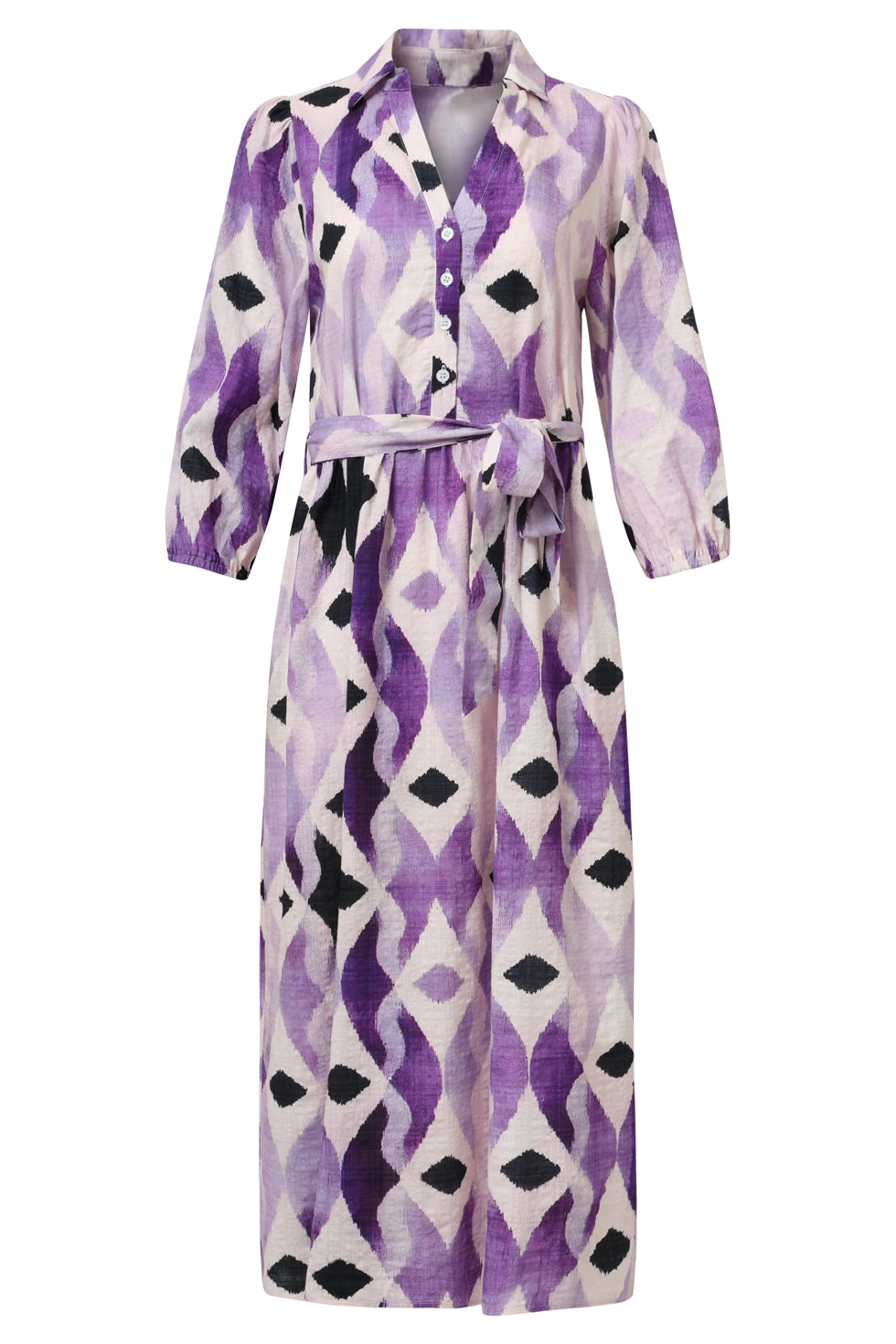 35184, Jurken | Off White - Purple