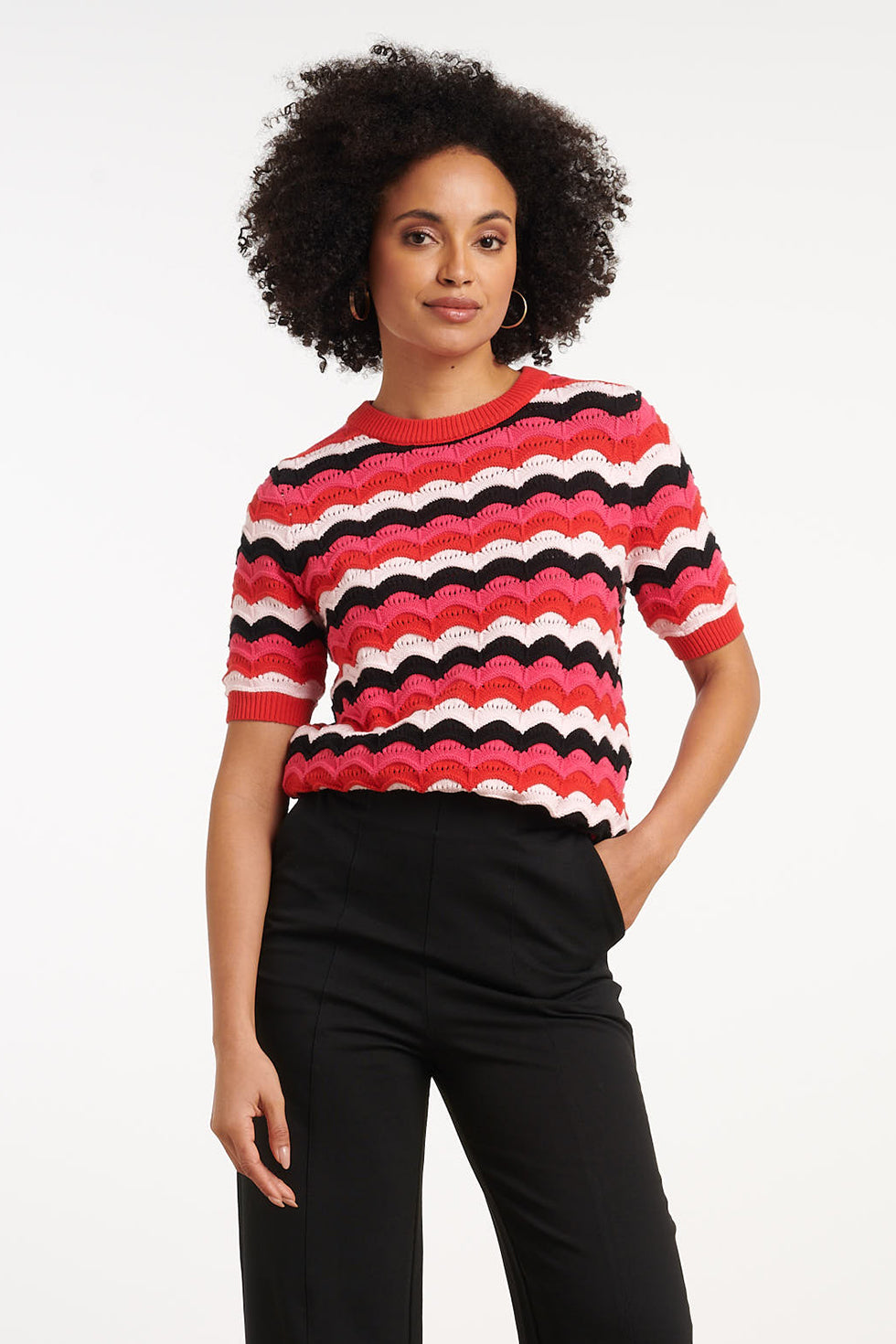 35198, Tops | Pink-Multicolour