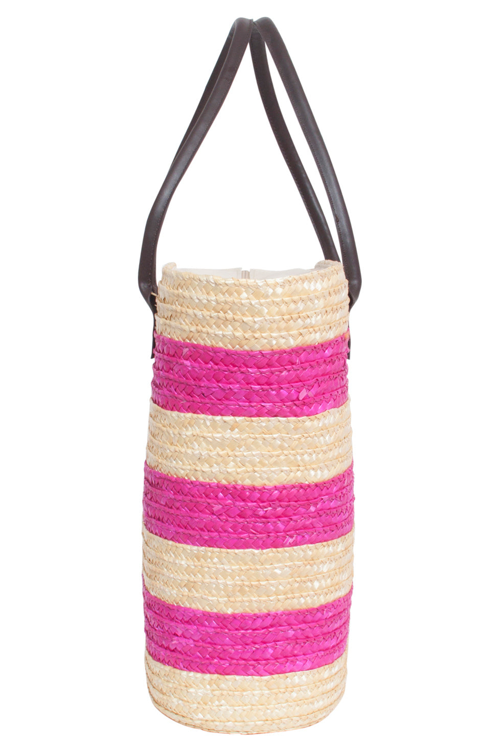 52000 Gestreepte Zomerse Tas | Fuchsia-Sand