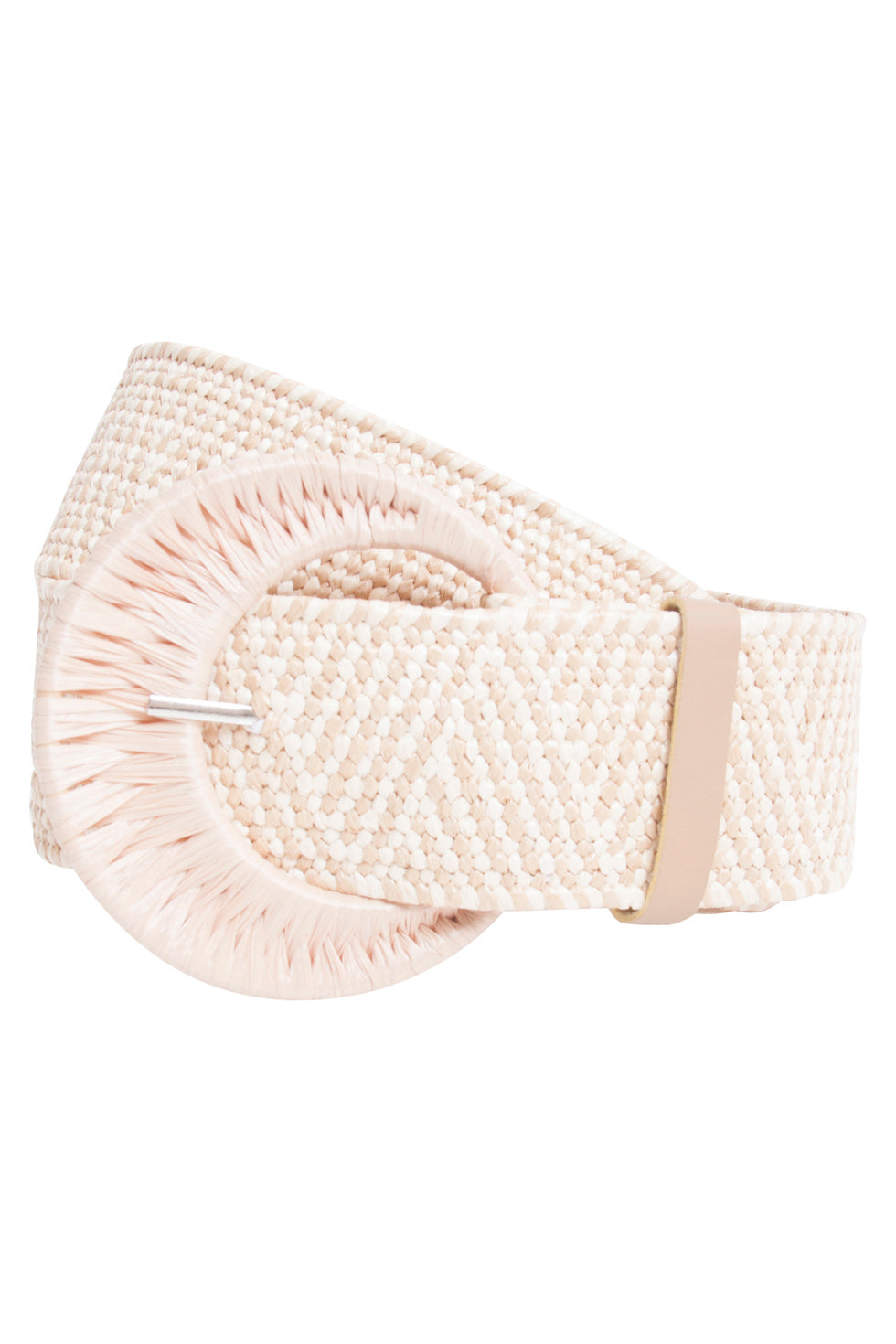 52005 Licht Stretch Riem Met Geometrisch Ontwerp | Sand - Beige