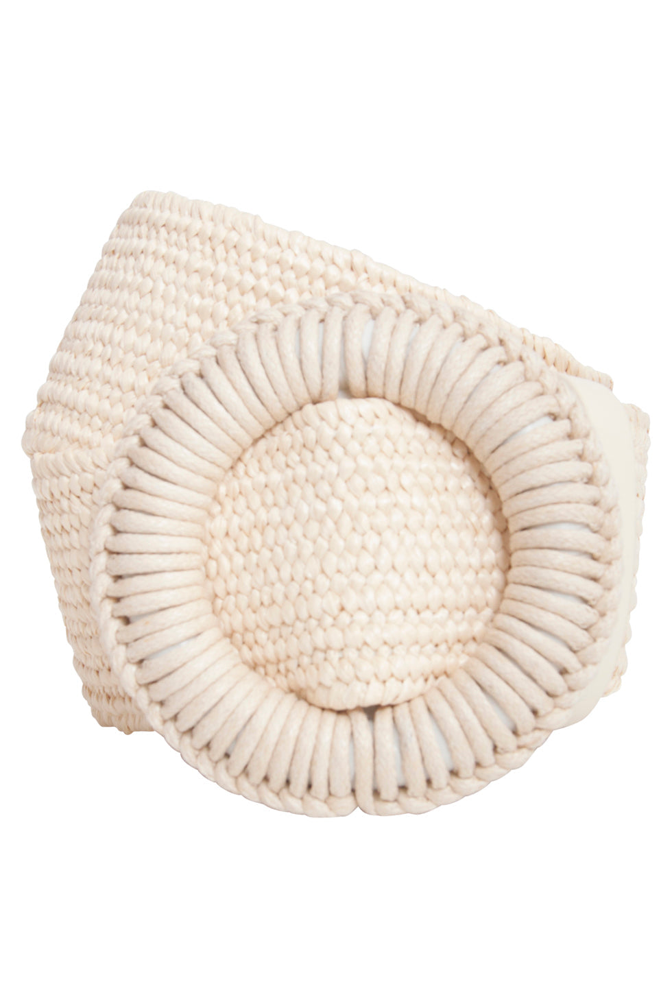 53011 E Stretchriem Met Wicker Gespsluiting | Sand