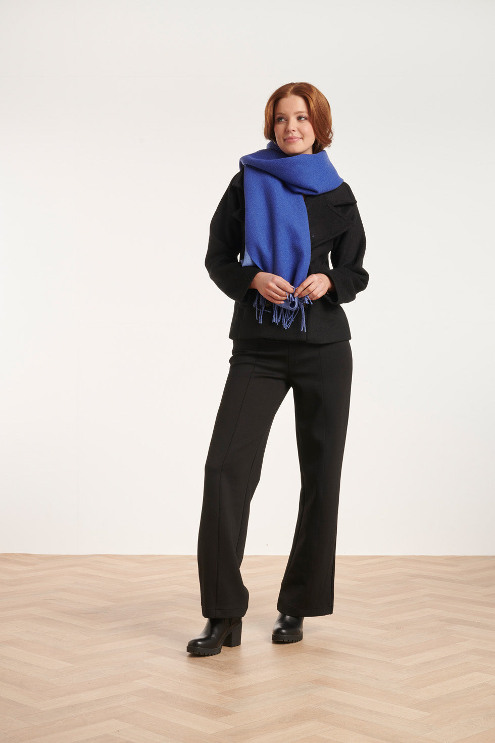 55215 Sjaal Met Franjes | Blue