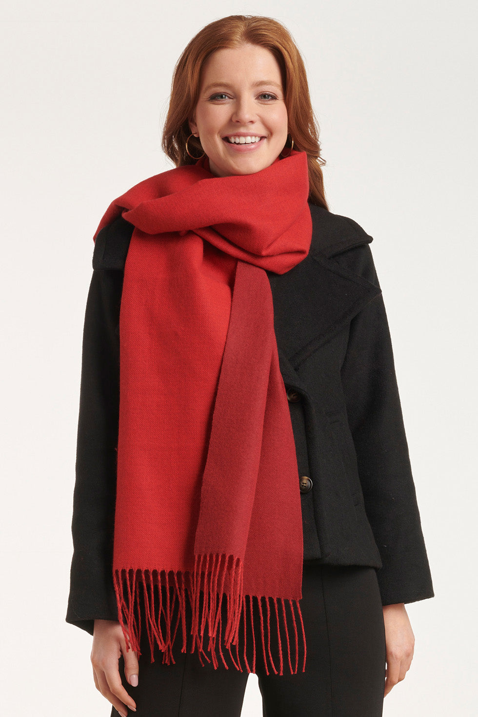 55215 Sjaal Met Franjes | Red