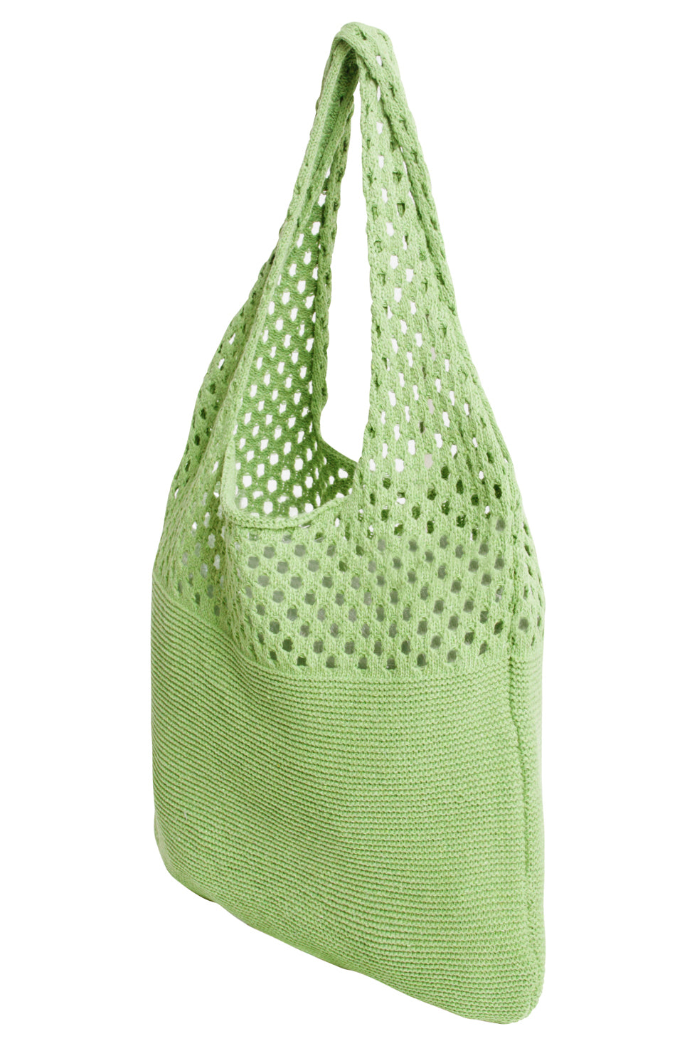 56002 Dames Licht Schouder Gehaakte Tas | Soft Green