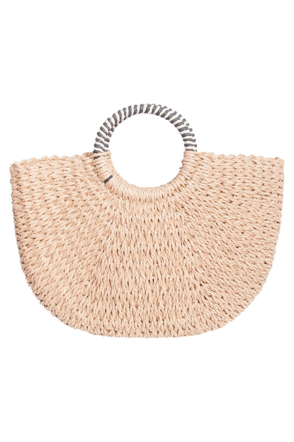 56028 Strandtas - Donkerzand Met Schelpenborduursel