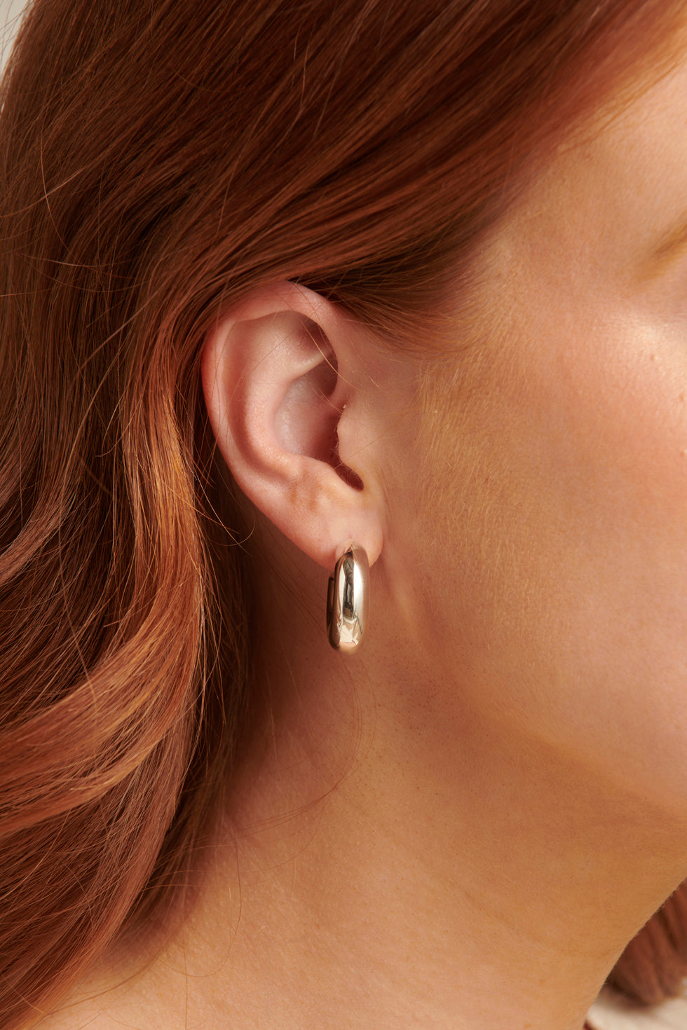 60004 En Chunky Hoepel Oorbellen | Silver