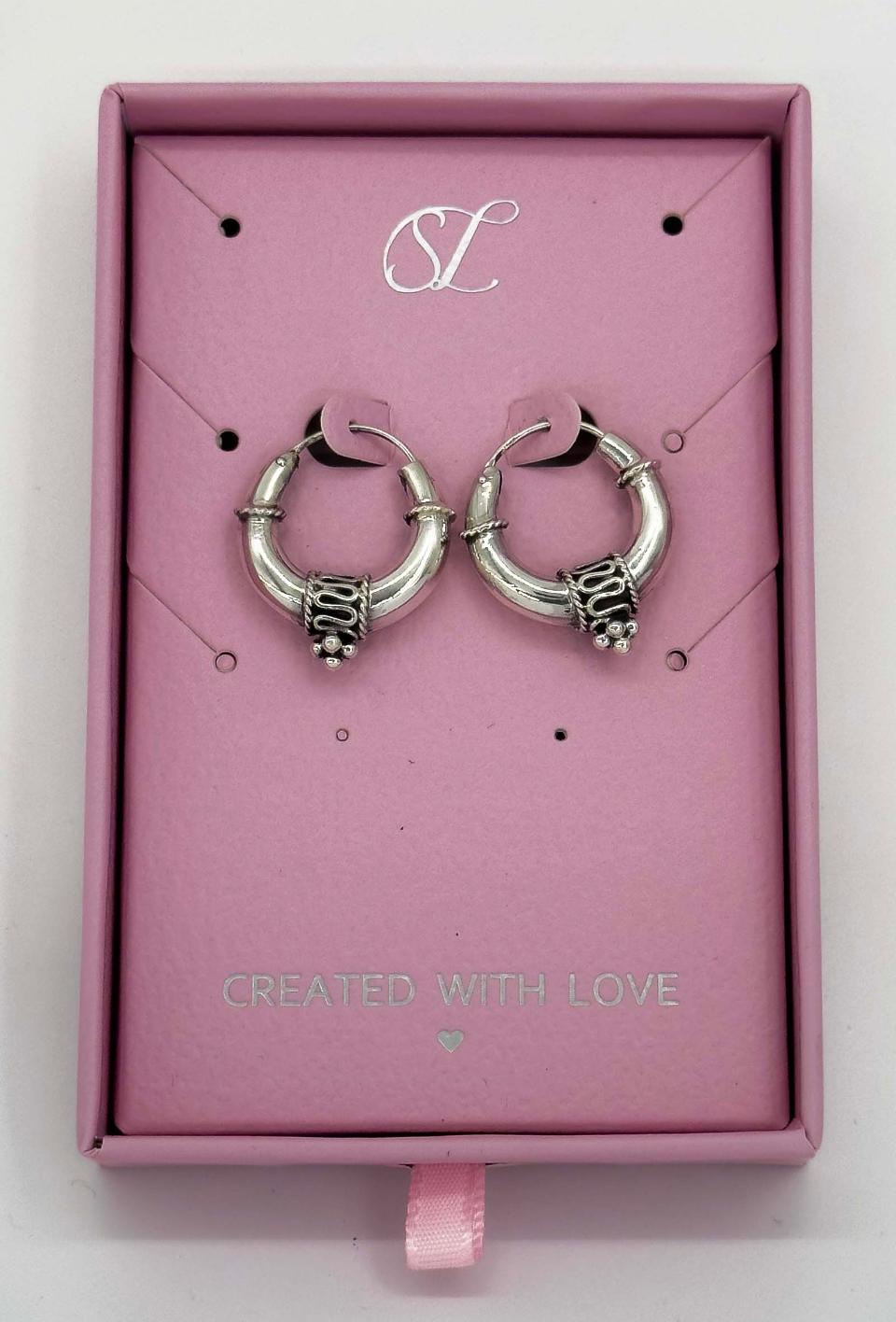 60006 En Boho Hoepel Oorbellen | Silver