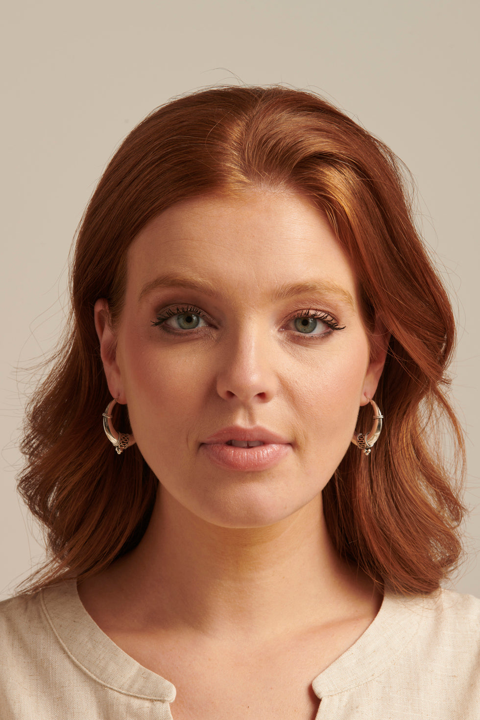 60007 En Boho Hoepel Oorbellen | Silver