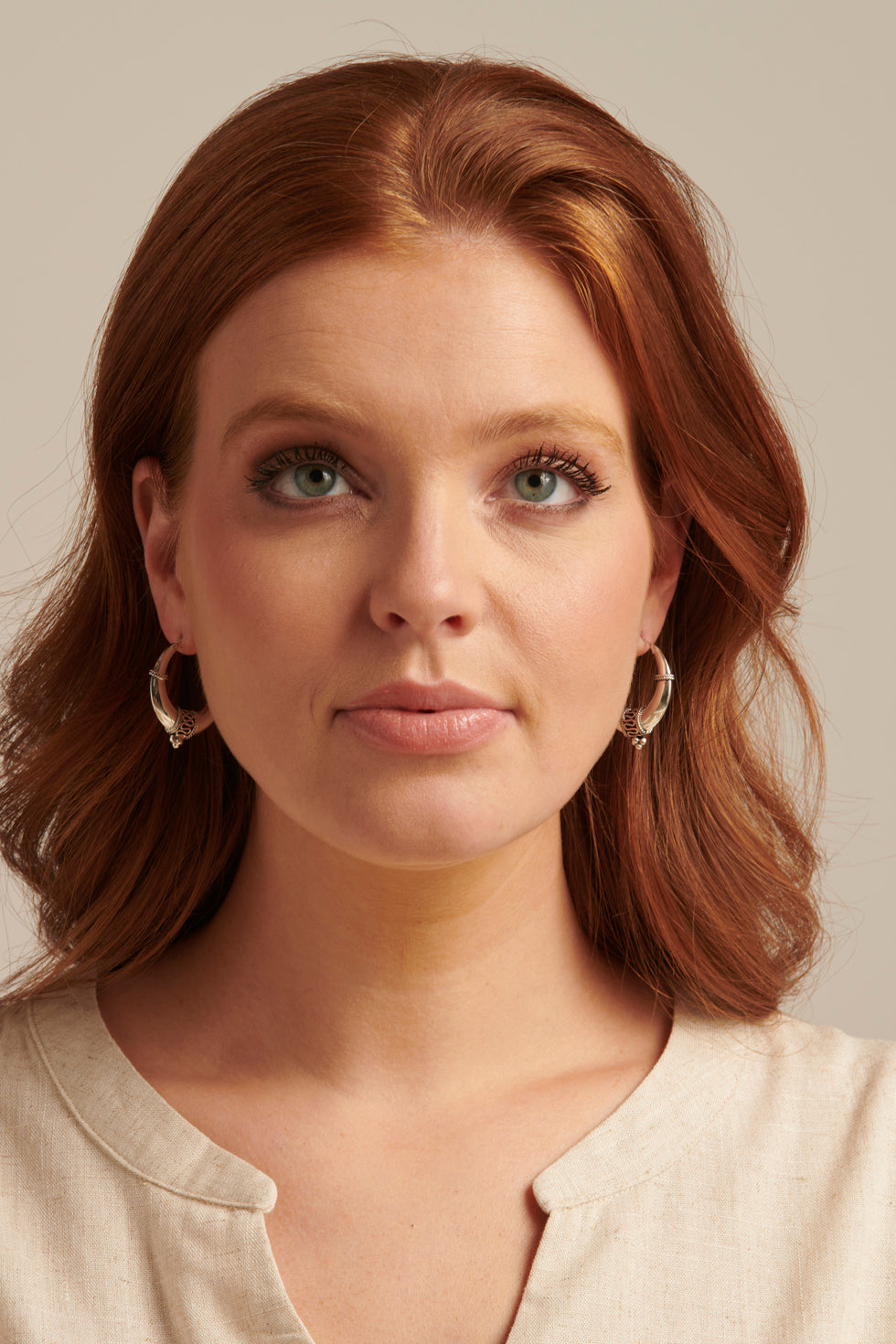 60007 En Boho Hoepel Oorbellen | Silver