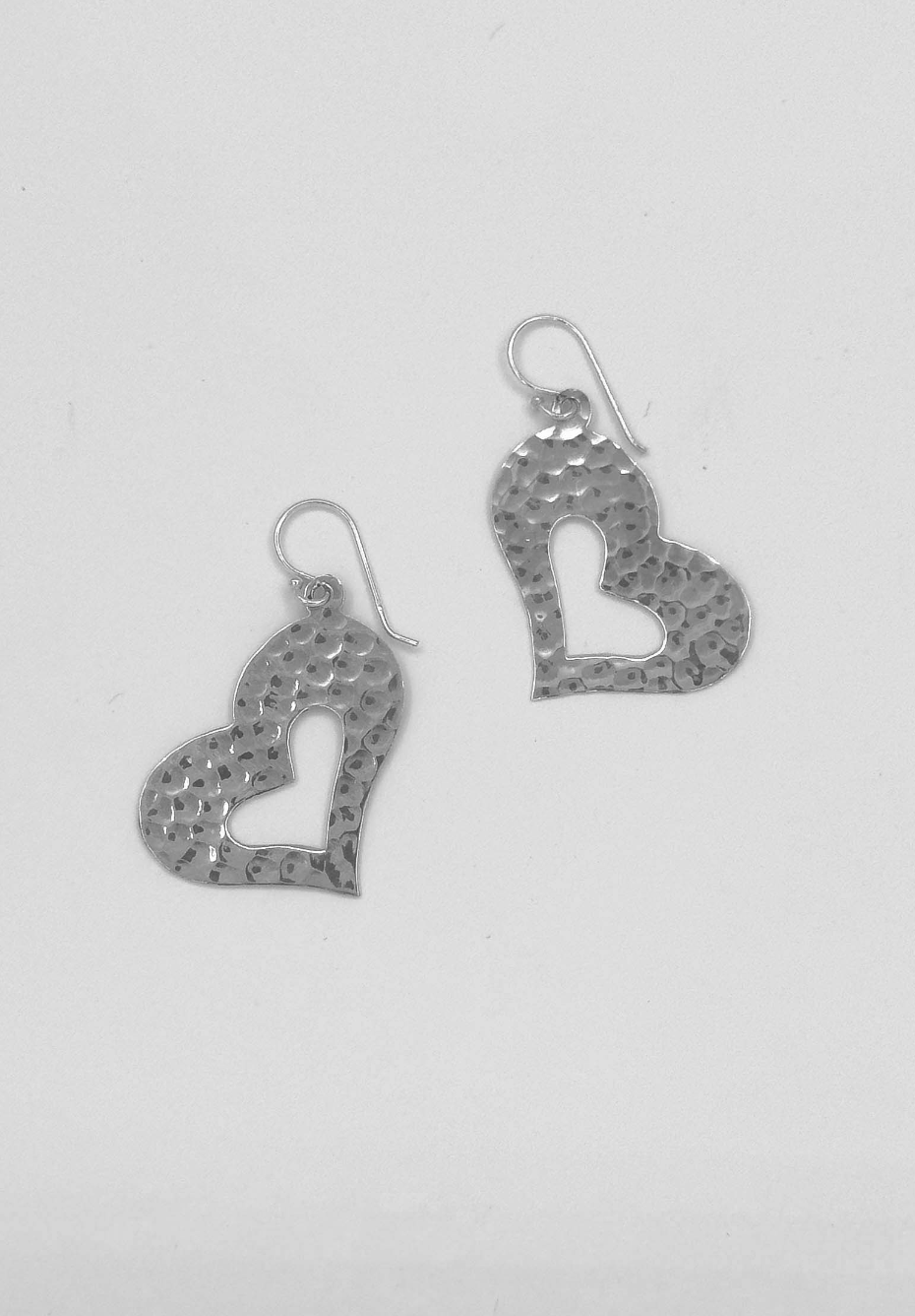 60010 En Hart Oorbellen Met Stippenpatroon | Silver