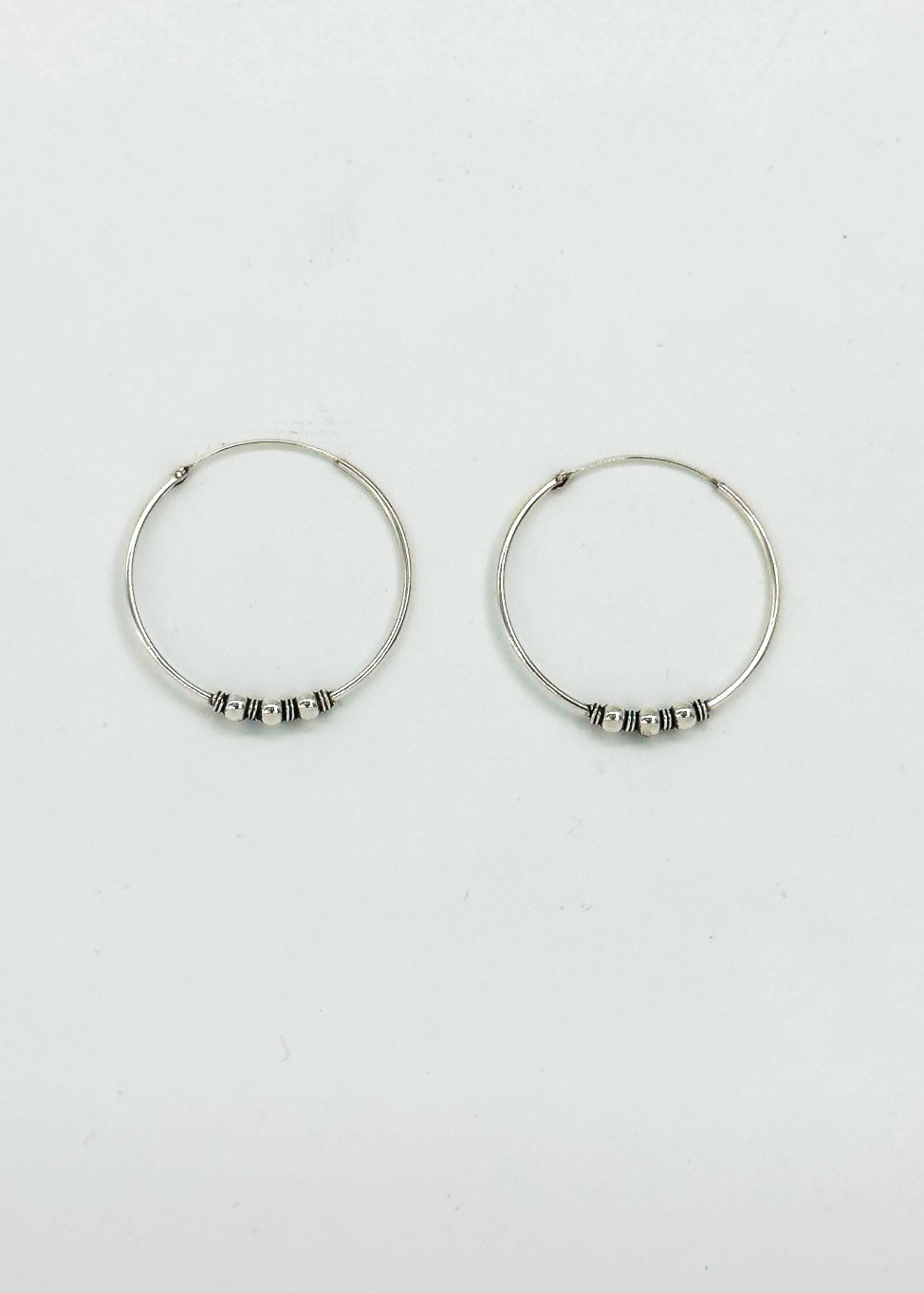 60030 Kleine En Bohemian Hoepel Oorbellen | Silver