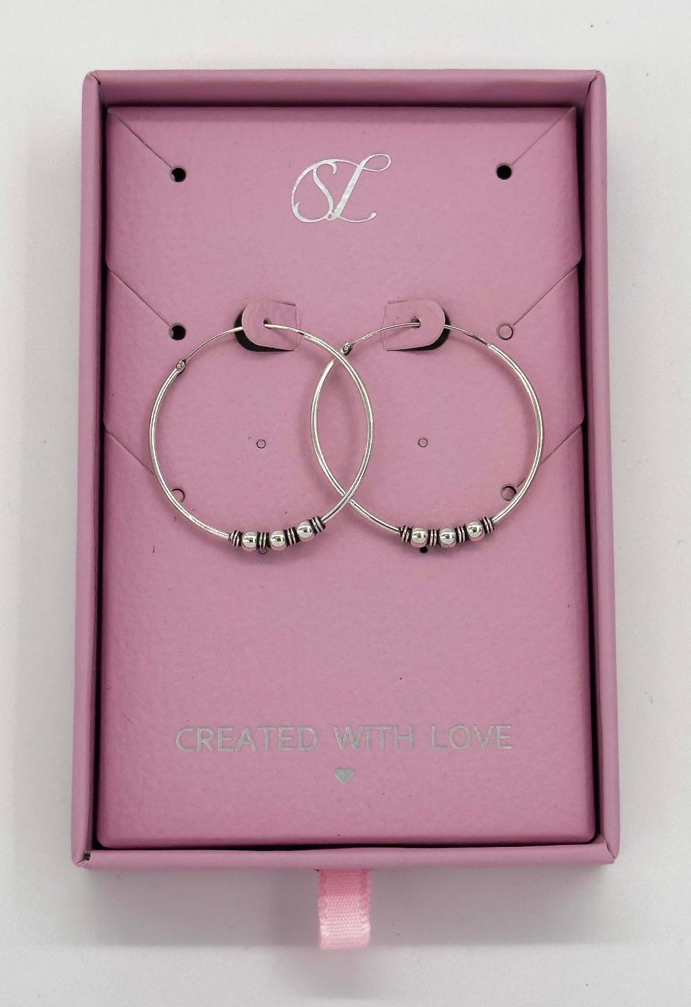 60030 Kleine En Bohemian Hoepel Oorbellen | Silver