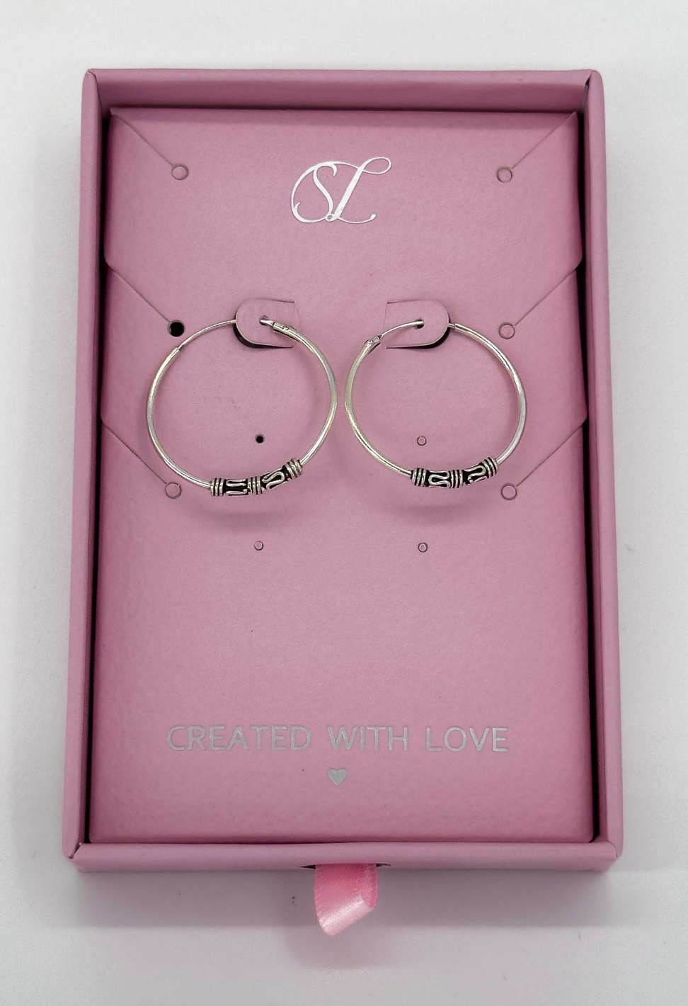 60035 Kleine En Bohemian Hoepel Oorbellen | Silver