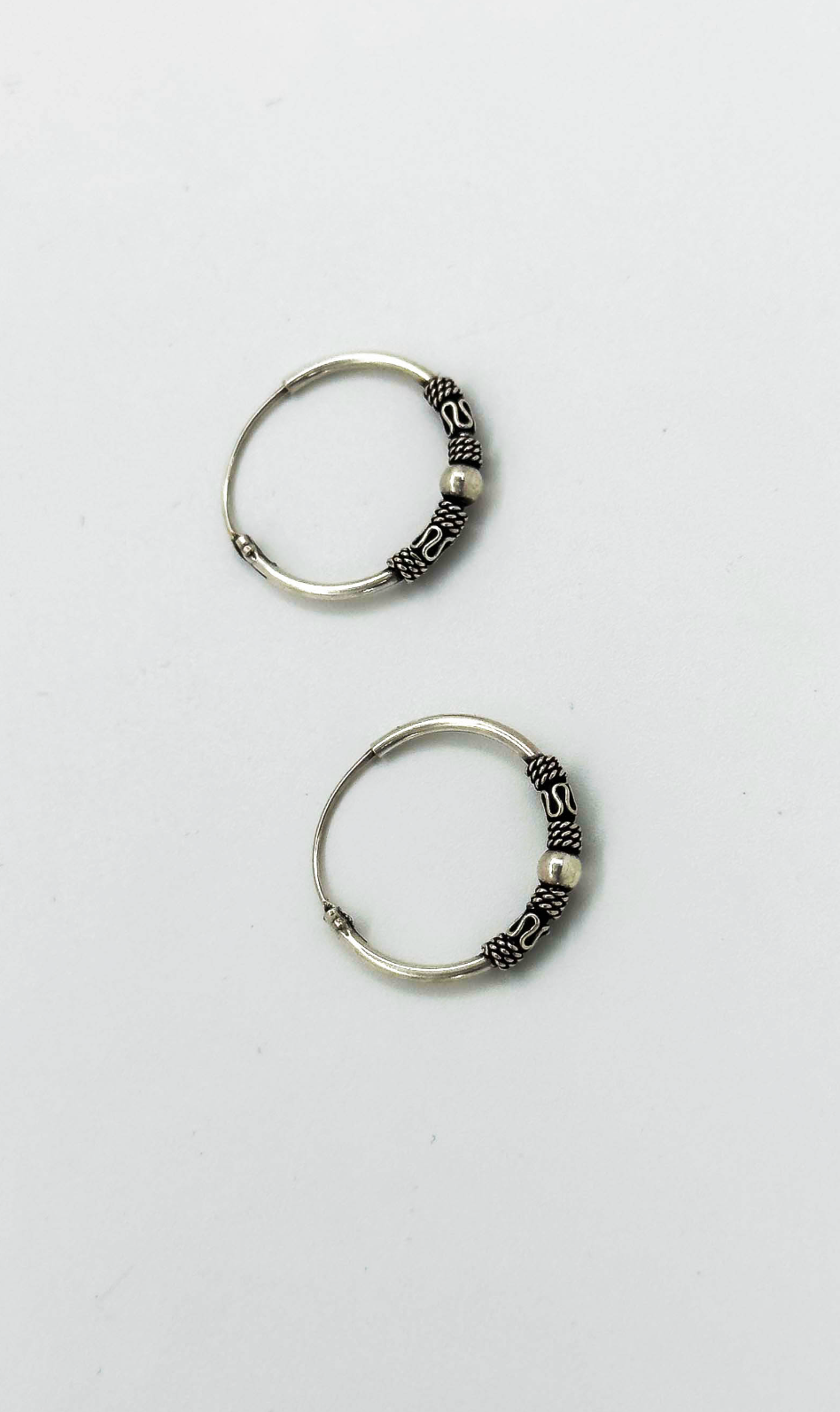 60036 Kleine En Bohemian Hoepel Oorbellen | Silver