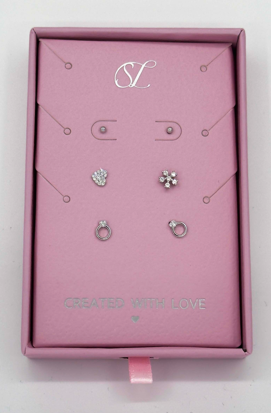 60044 Set Van 925 En Oorknopjes Met Zirkoon Kristallen | Silver
