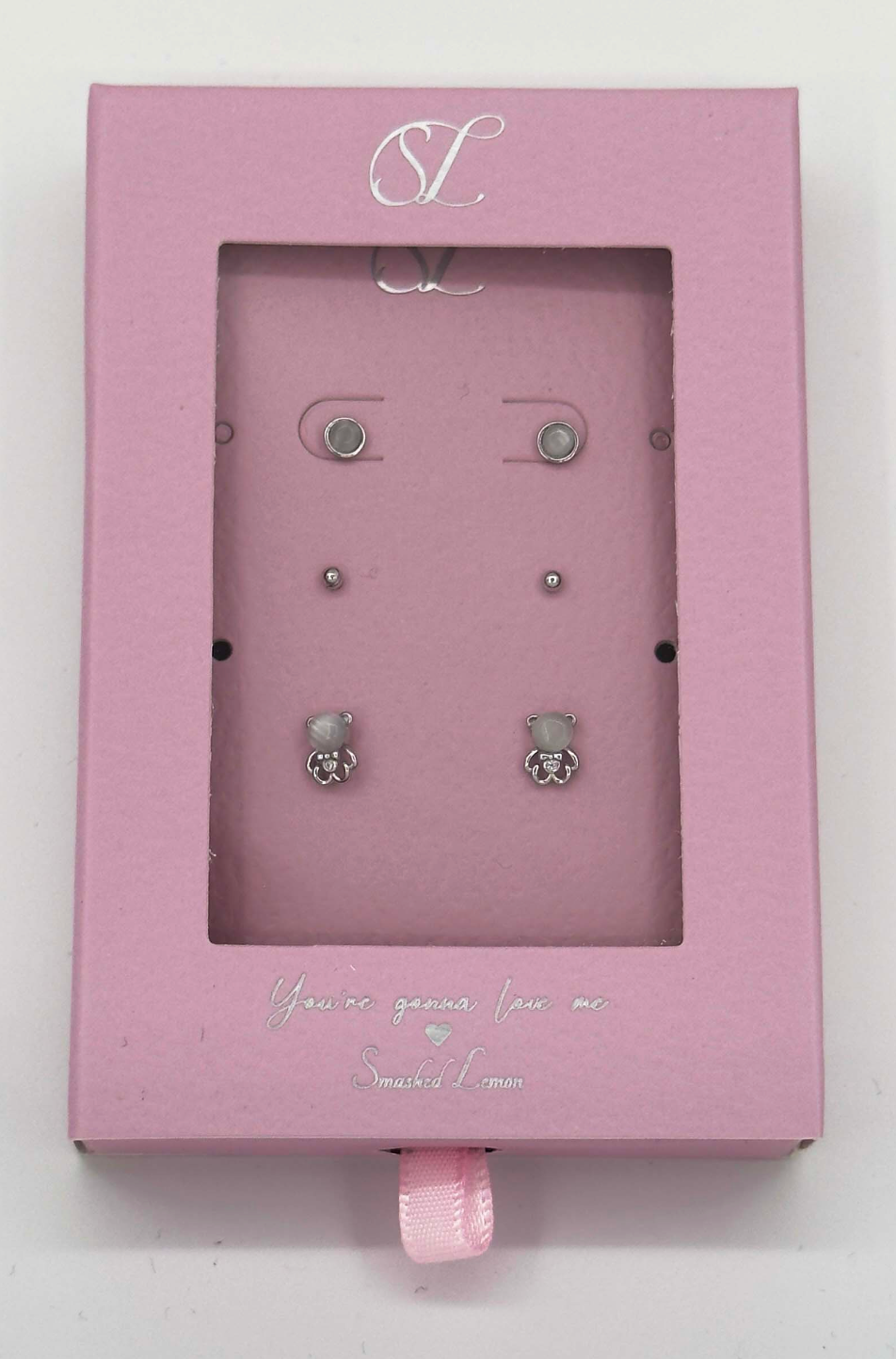 60047 Set Van 925 En Oorknopjes Met Kattenoog Stenen | Silver