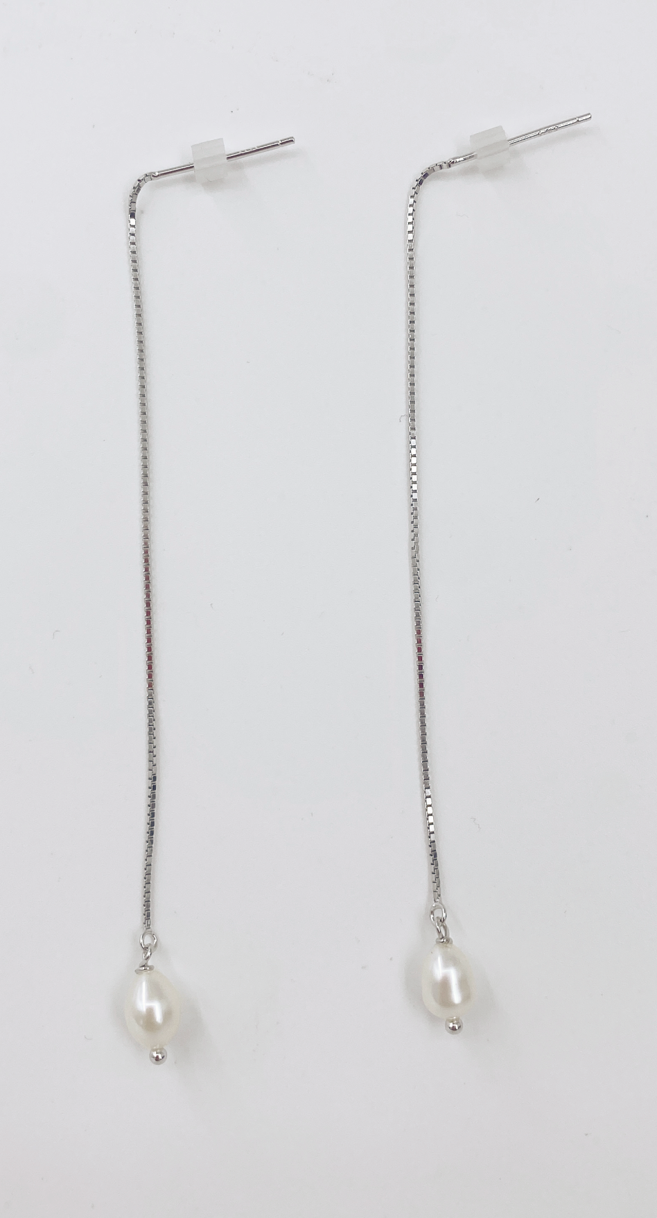 60066 Fijne En Hanger Oorbellen Met Parel | Silver