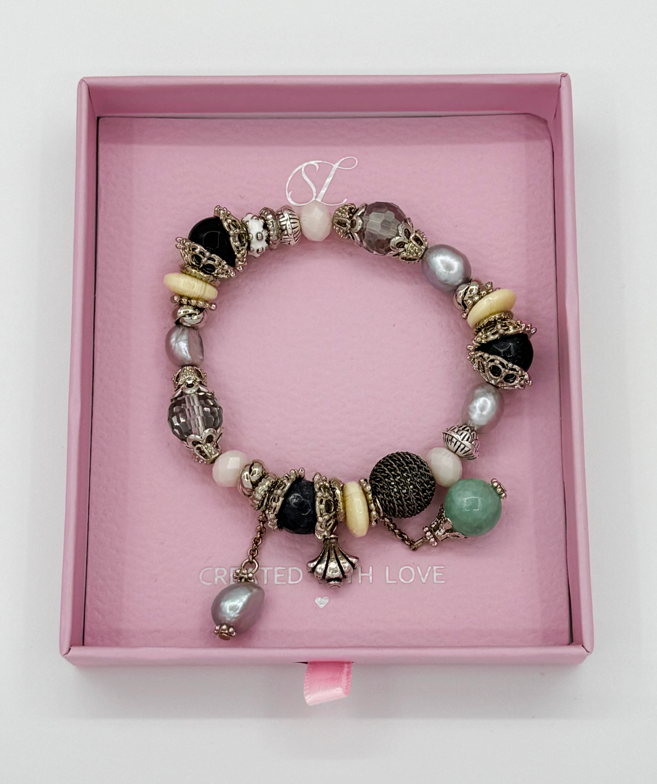 62005 Elastische Armband Met Mix Van Parelskwartsstenen | Muticolour