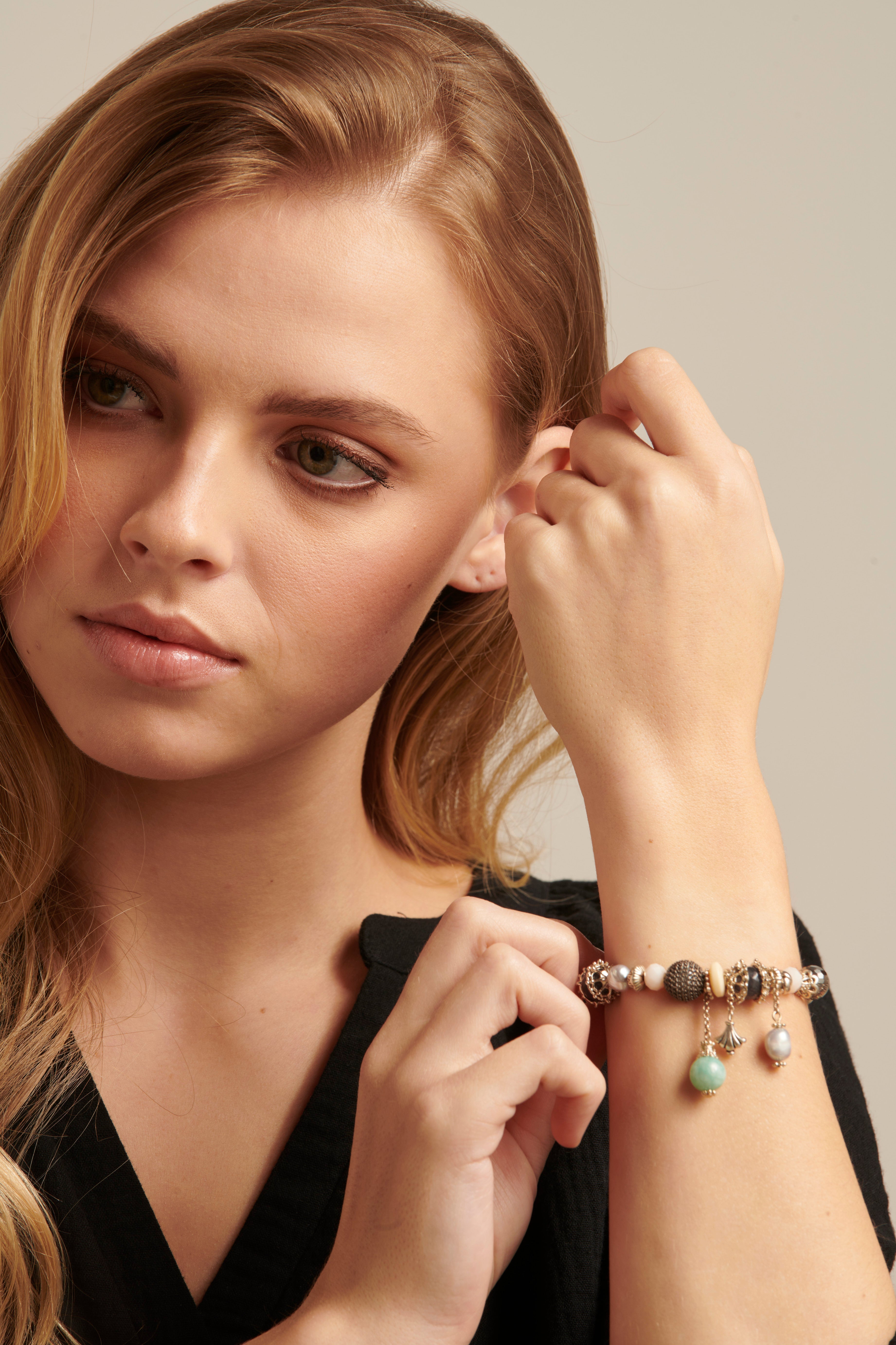 62005 Elastische Armband Met Mix Van Parelskwartsstenen | Muticolour