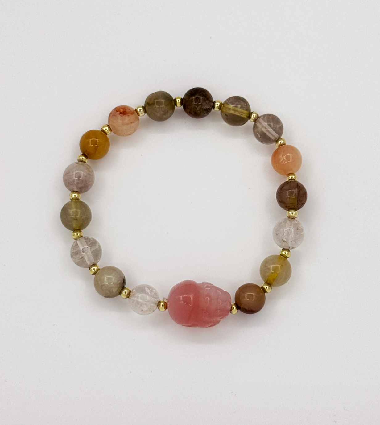 62010 Elastische Armband Met Multi Quartz Stenen | Muticolour