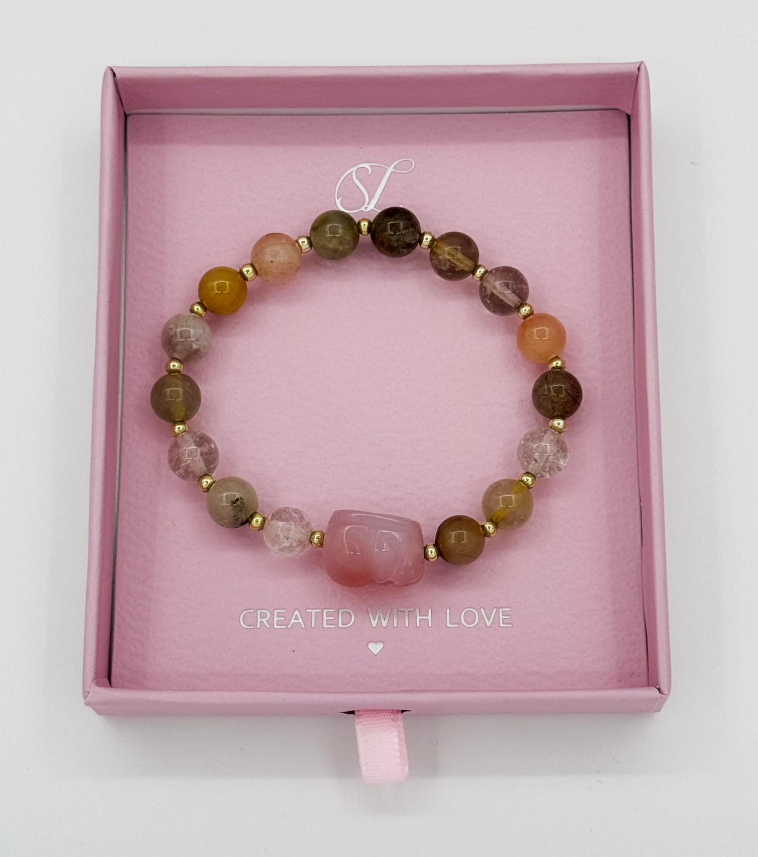 62010 Elastische Armband Met Multi Quartz Stenen | Muticolour