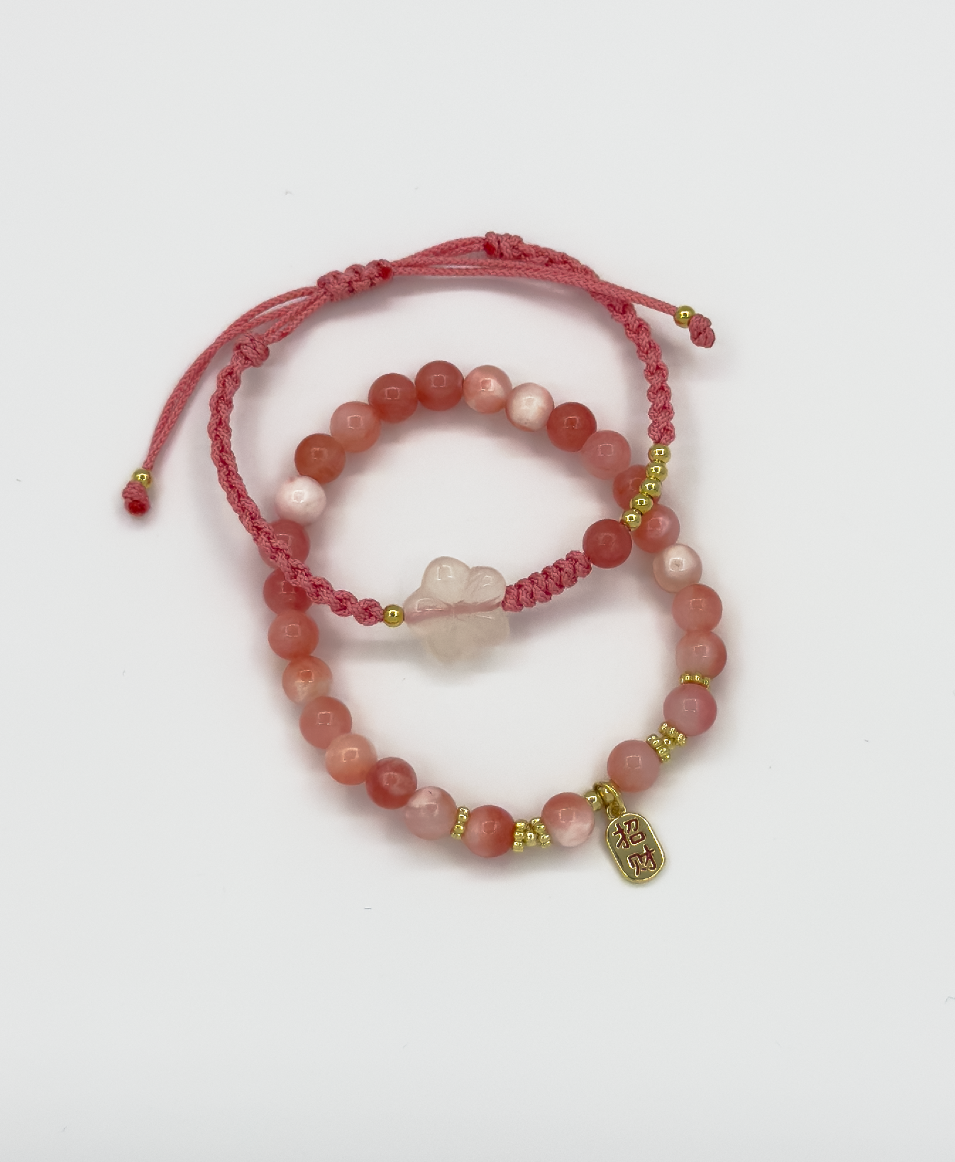 62014 Rhodochrosiet Stenen Armband Set | Coral