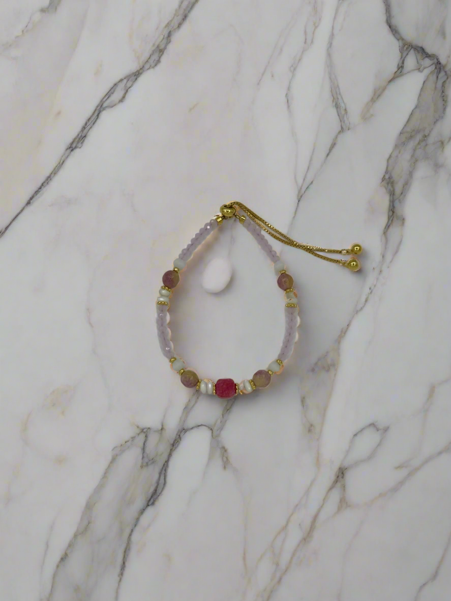 62015 Elastische Armband Met Echte Natuurlijke Kwartsstenen | Muticolour