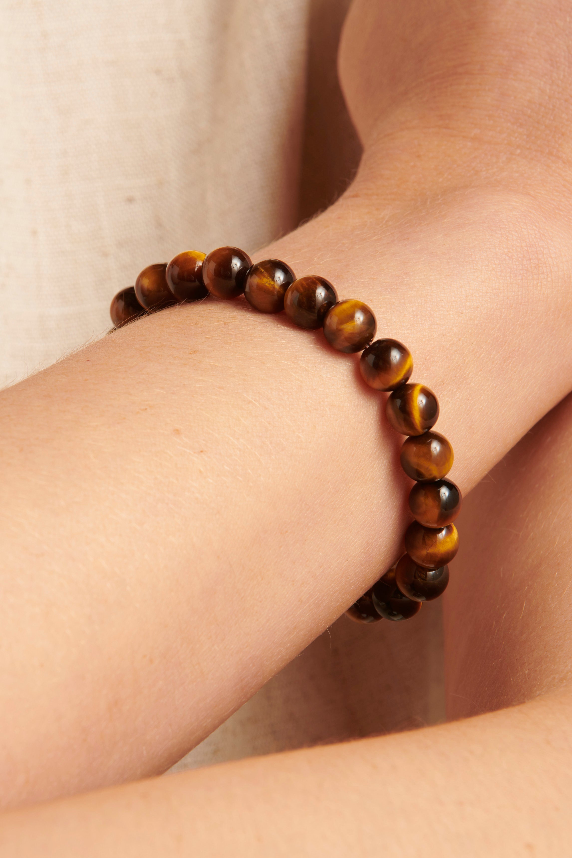 62028 Tigeroogstenen Quartz Kralenarmband | Tiger