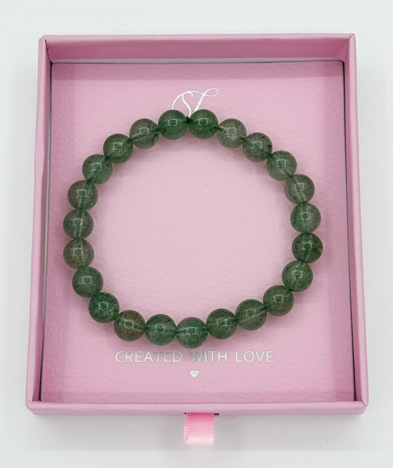 62032 Licht Quartz Kralenarmband | Soft Green