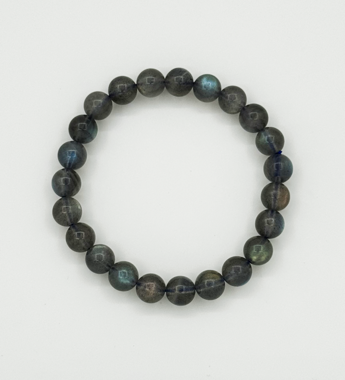 62034 Maansteen Quartz Kralenarmband | Light Grey