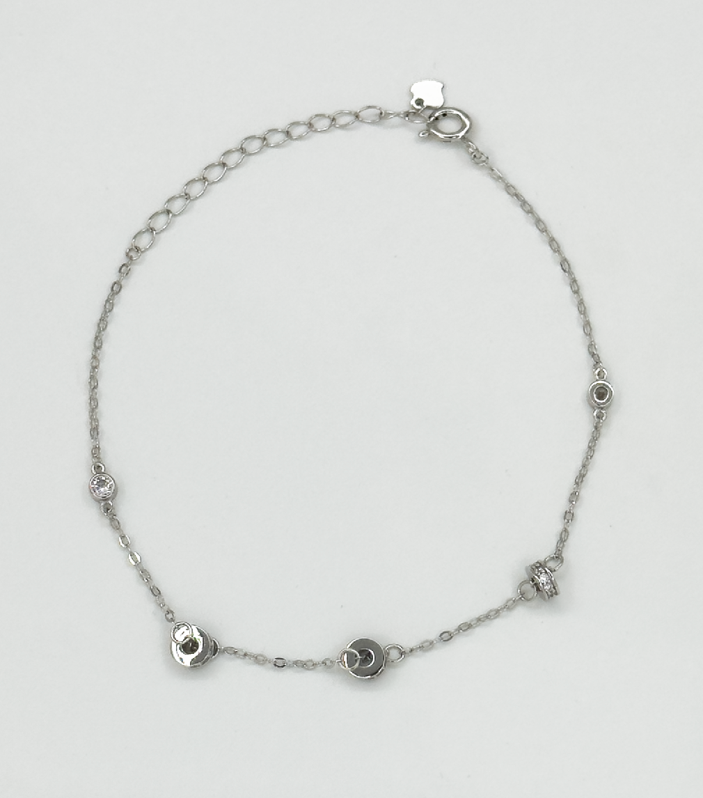 62047 En Armband Met Zirkoon Kristallen Kralen | Silver