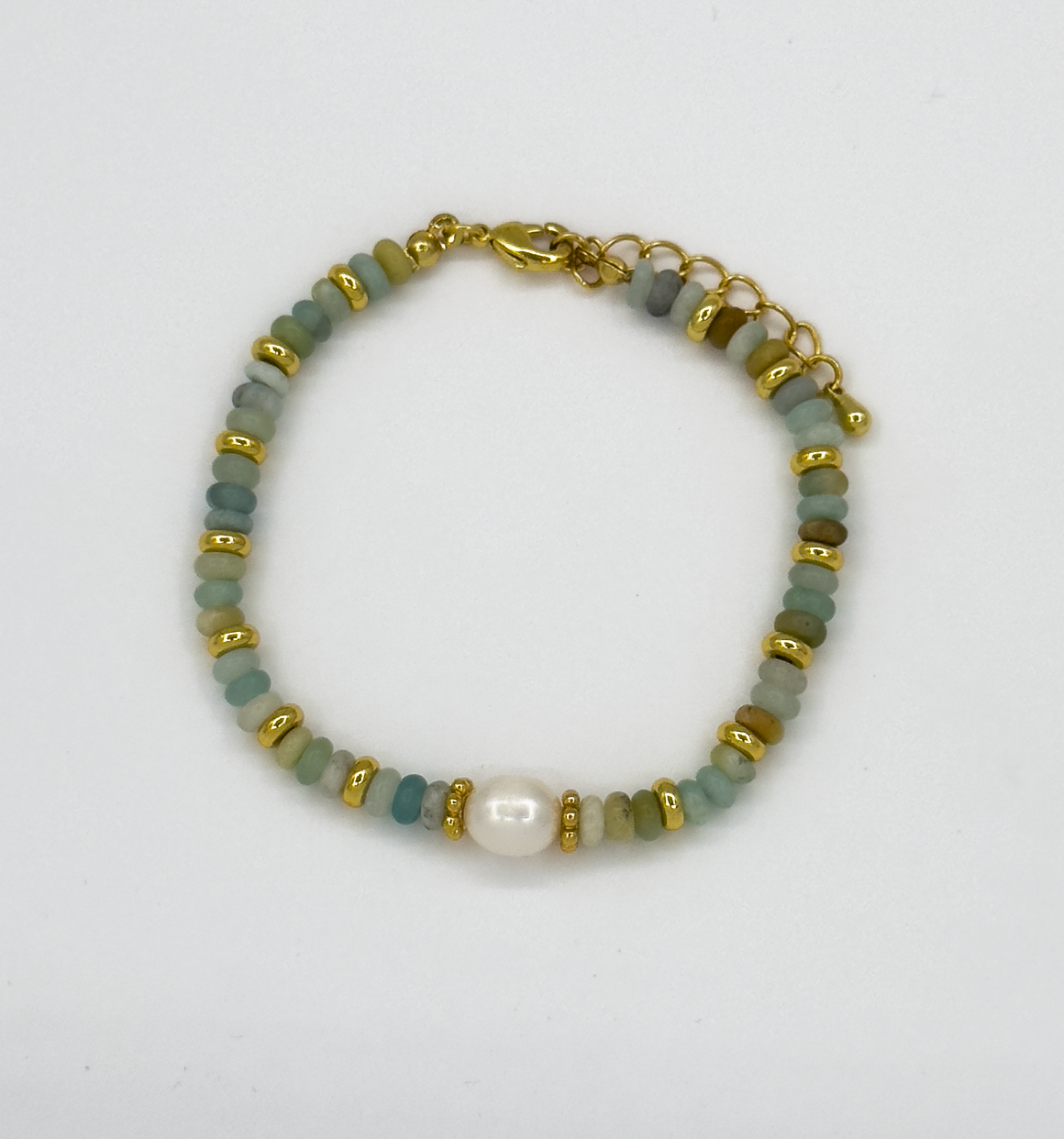 62052 Fijne Armband Met Gecombineerde Steenkralen - Parels, Multi Kwartskoper | Muticolour