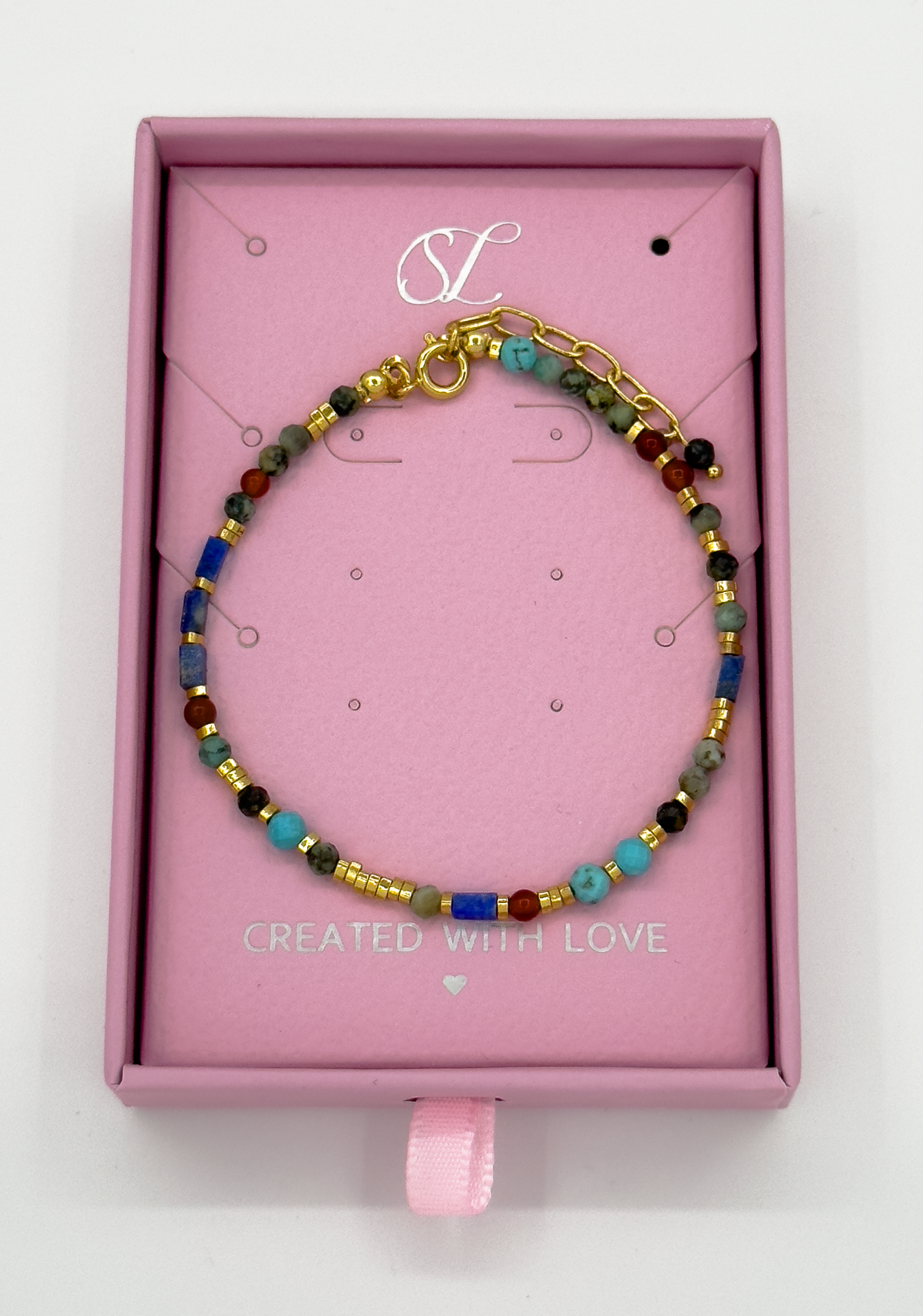 62053 Multi Kwartsen Kralen Ketting | Muticolour