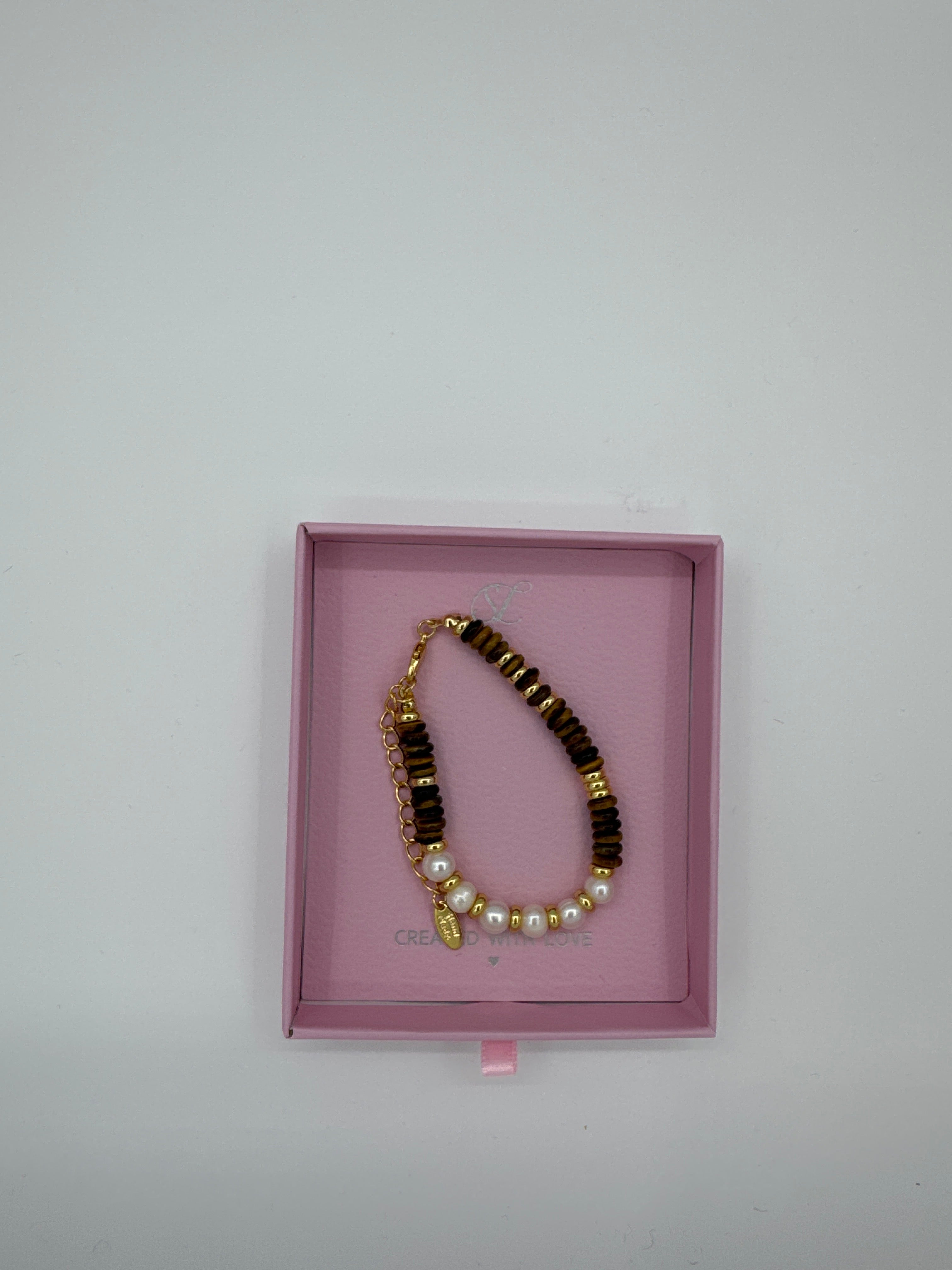 62054 Gecombineerde Parelskwartsen Kralen Armband | Muticolour