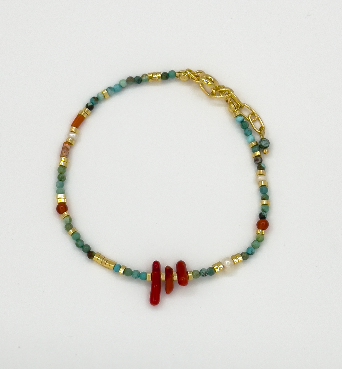 62055 Multi Kwartsen Kralen Armband | Muticolour