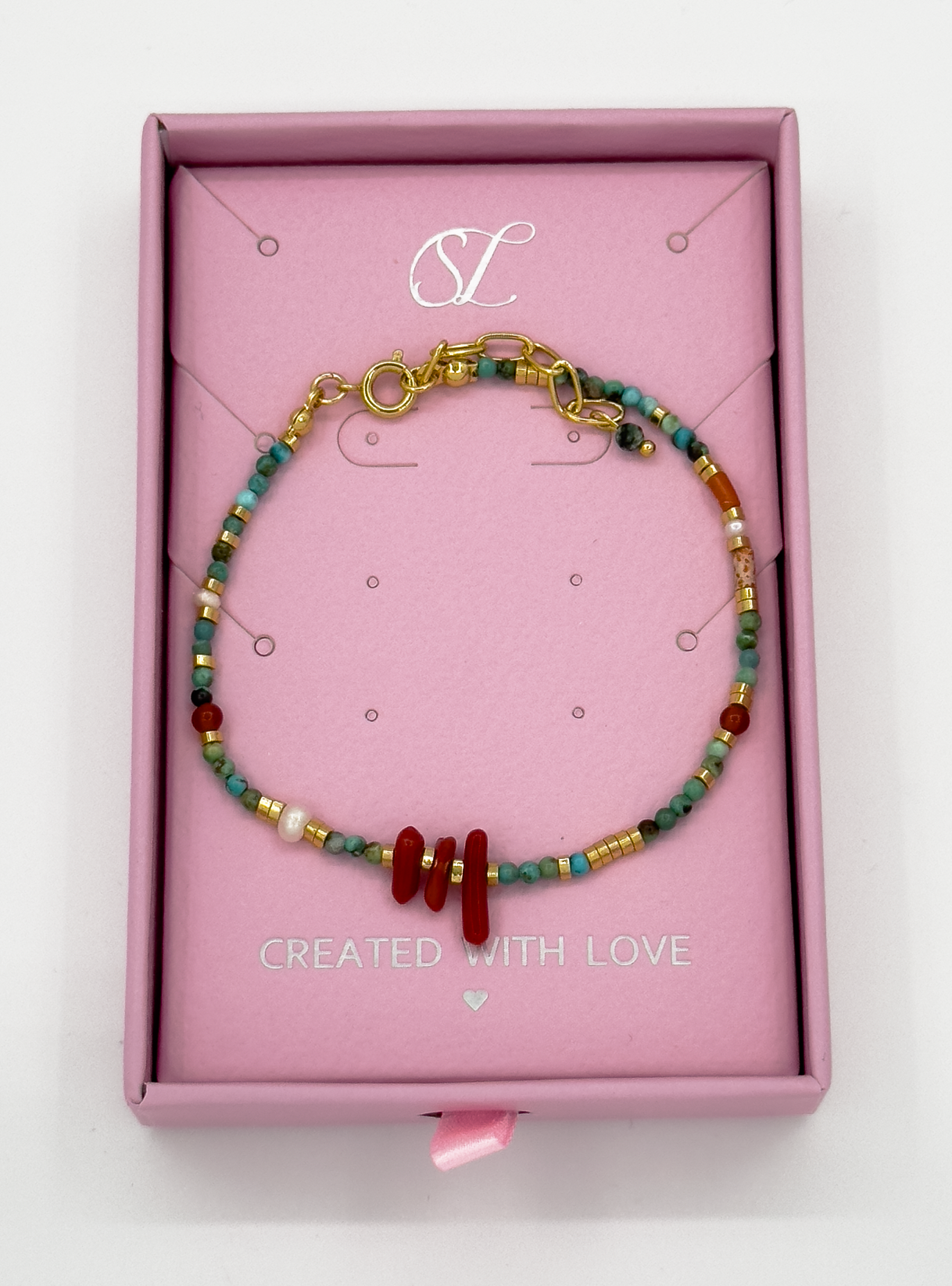 62055 Multi Kwartsen Kralen Armband | Muticolour