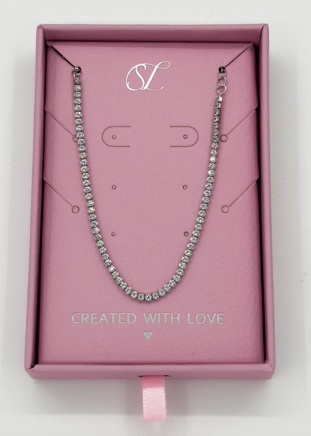 62056 En Ketting Armband Met Zirkonia Kristallen | Silver