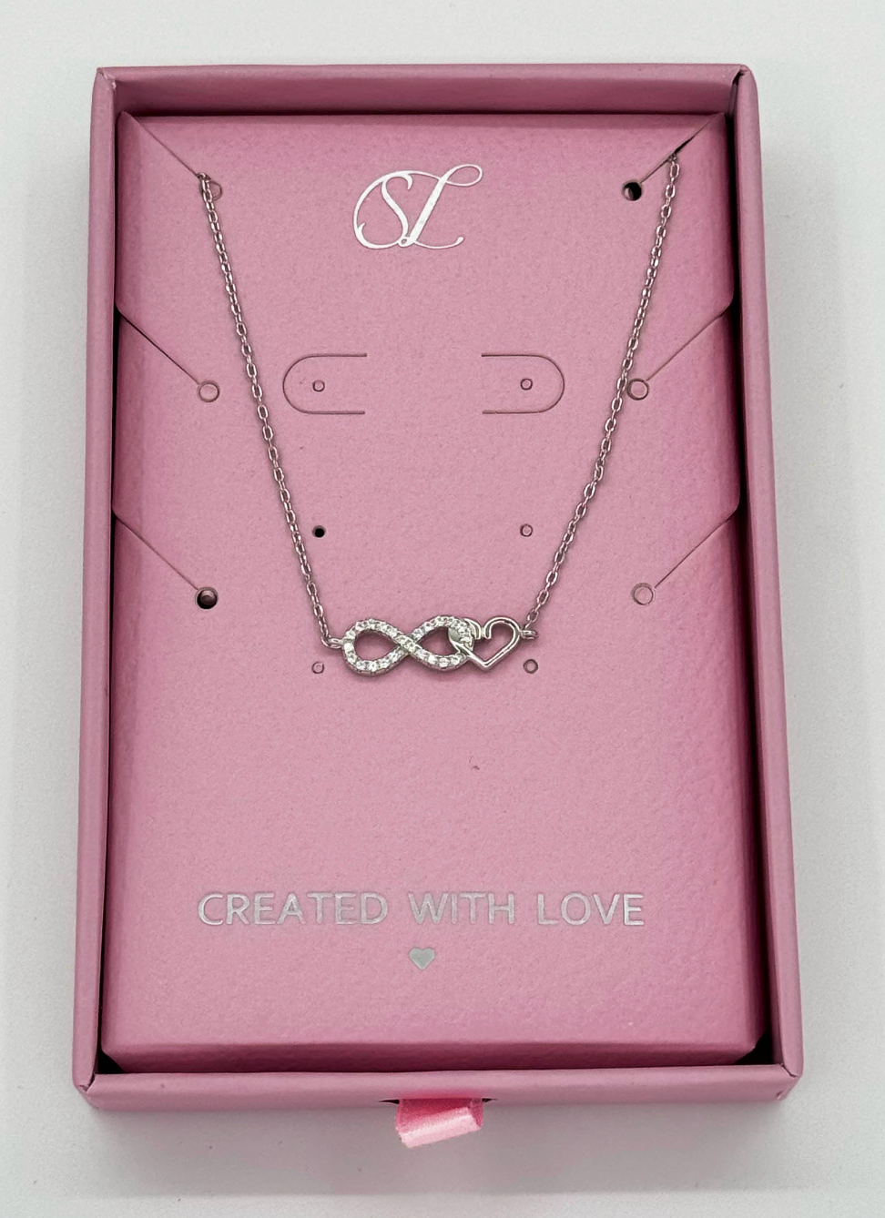 62059 En Armband Met Oneindigheidssymbool Klaver Hangerzirkoon Kristallen | Silver