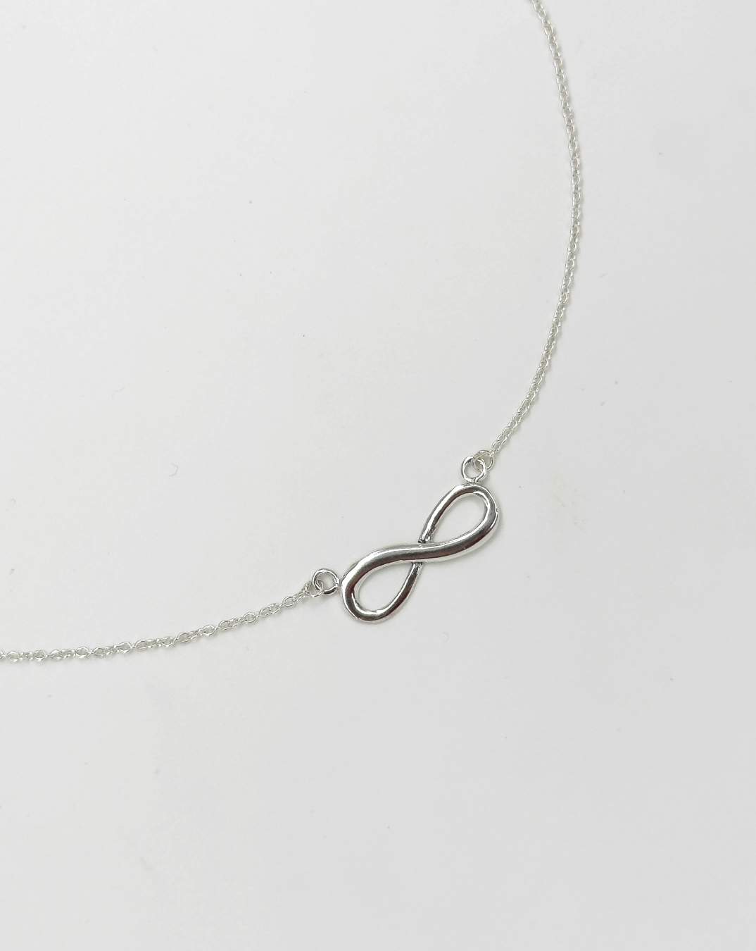 64002 Dunne En Ketting Met Oneindigheidskraal | Silver