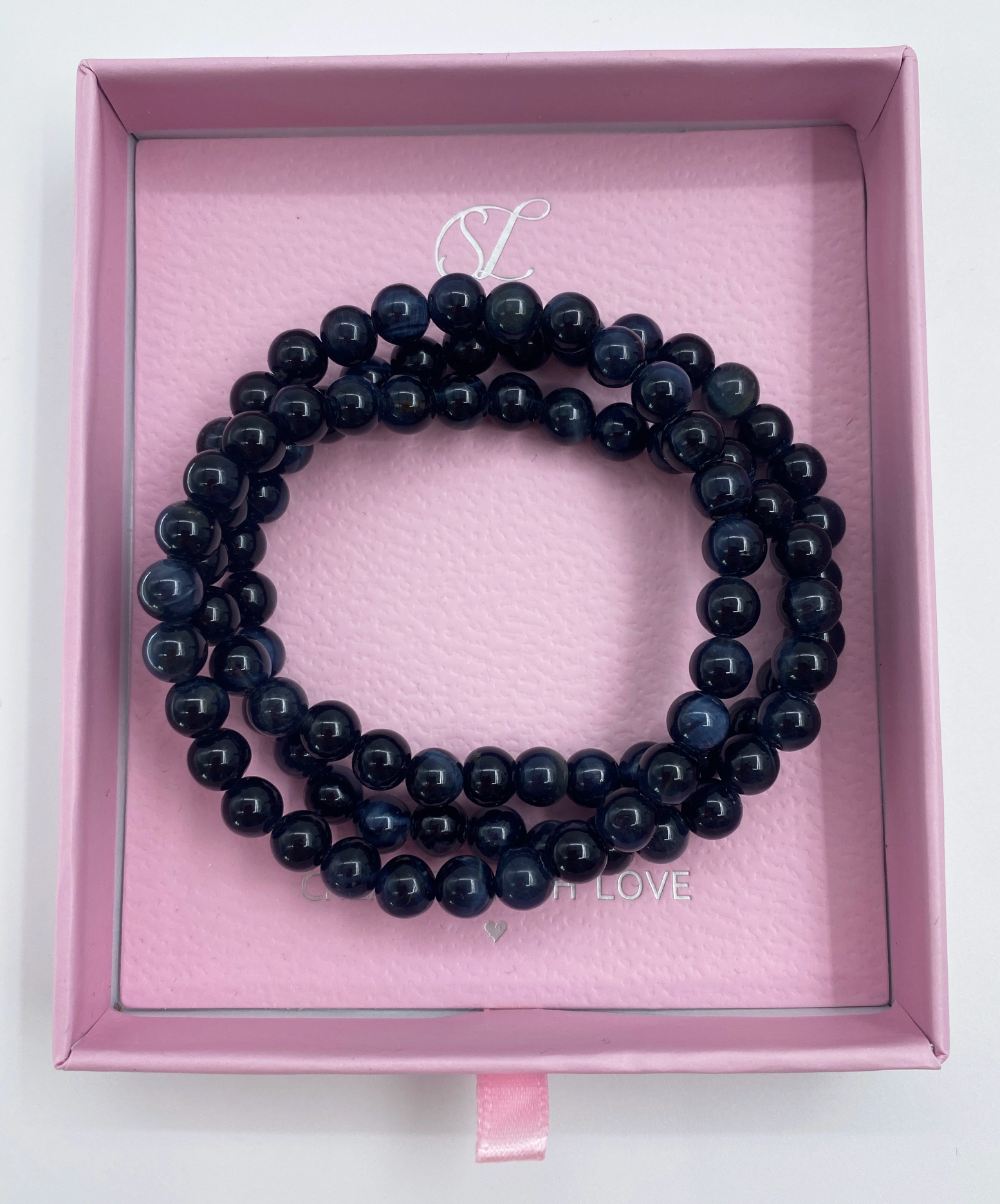 64016 Tigeroogstenen Kralenketting | Black