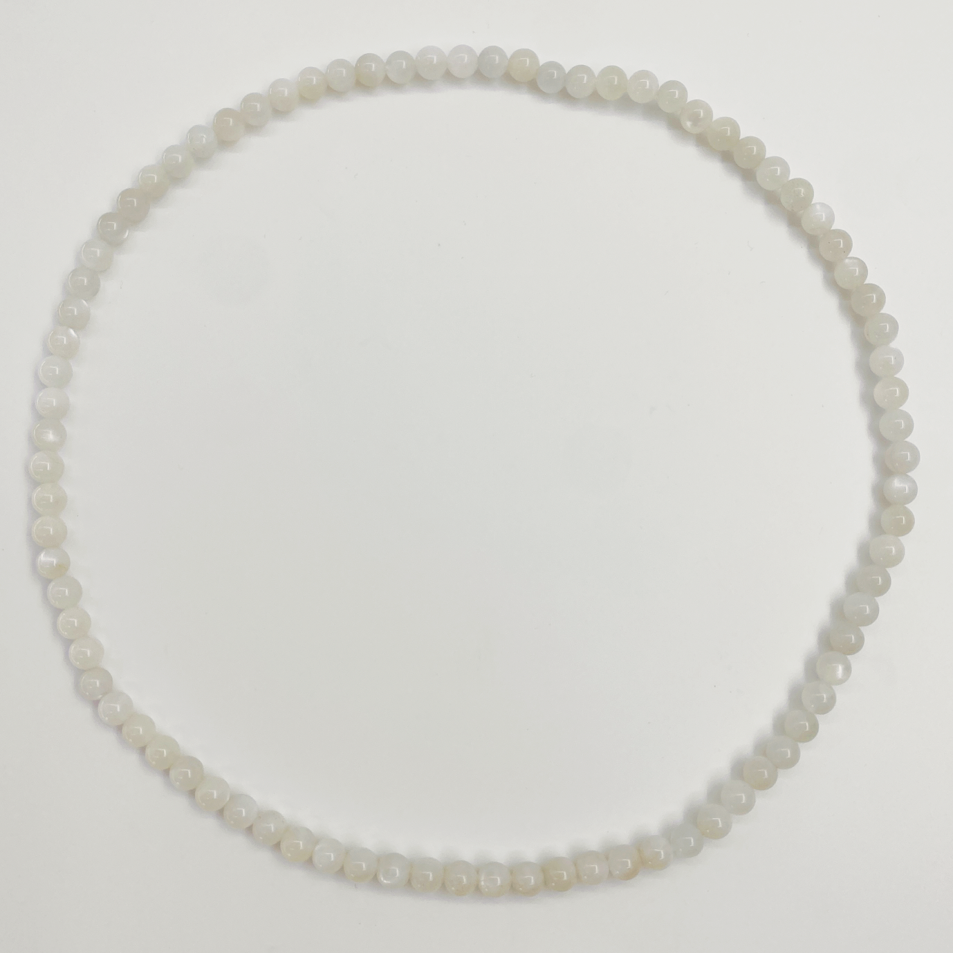 64017 Te Maansteen Kralenketting | Creme