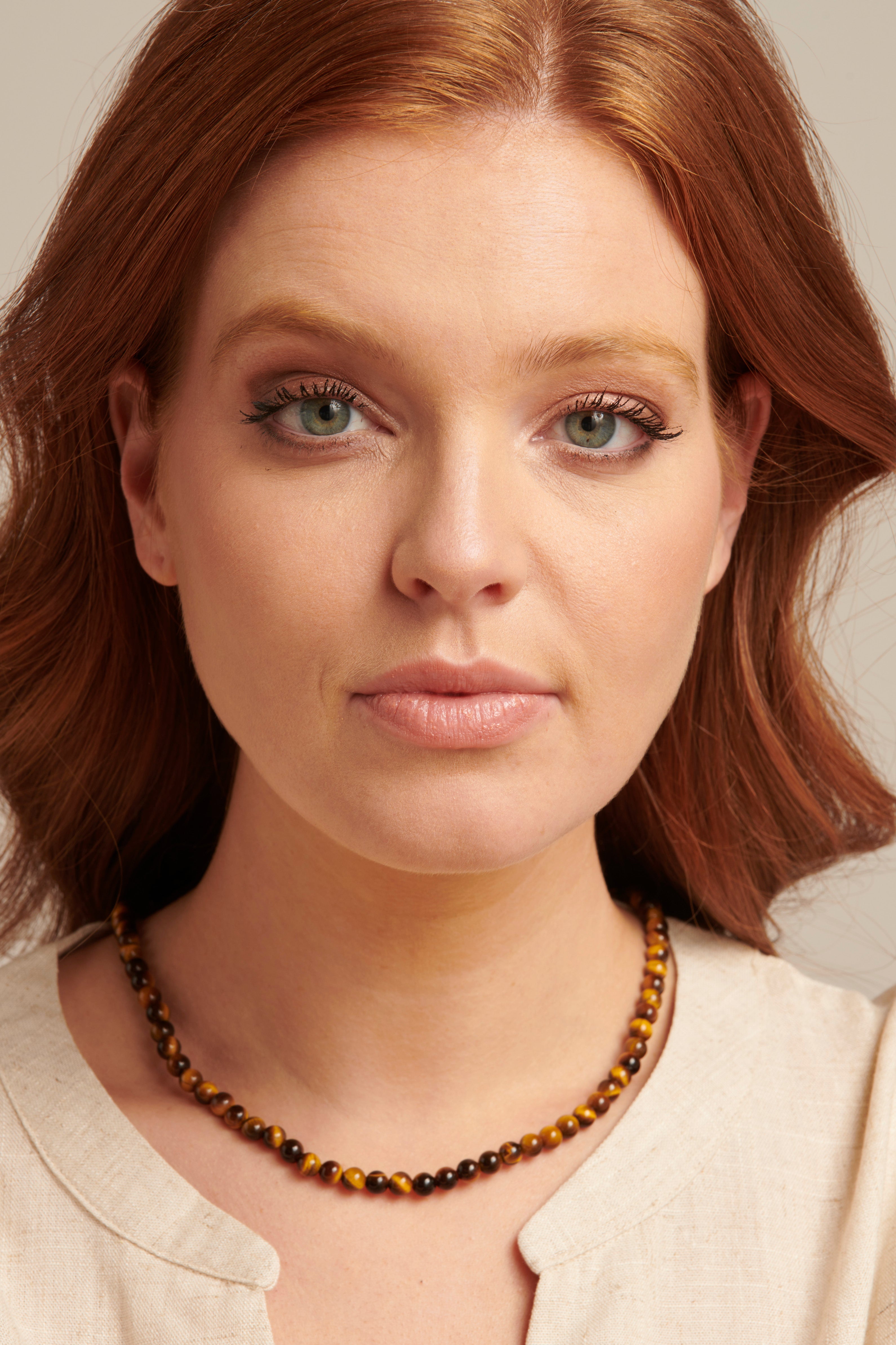 64021 Tigeroogstenen Quartz Kralenketting | Tiger