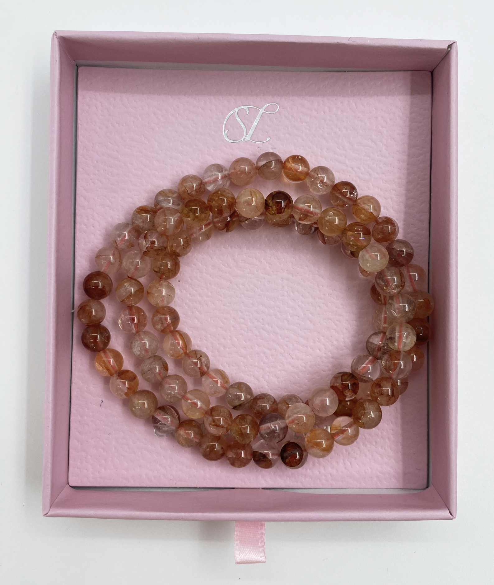 64023 Tangerine Quartz Kralenketting | Brique