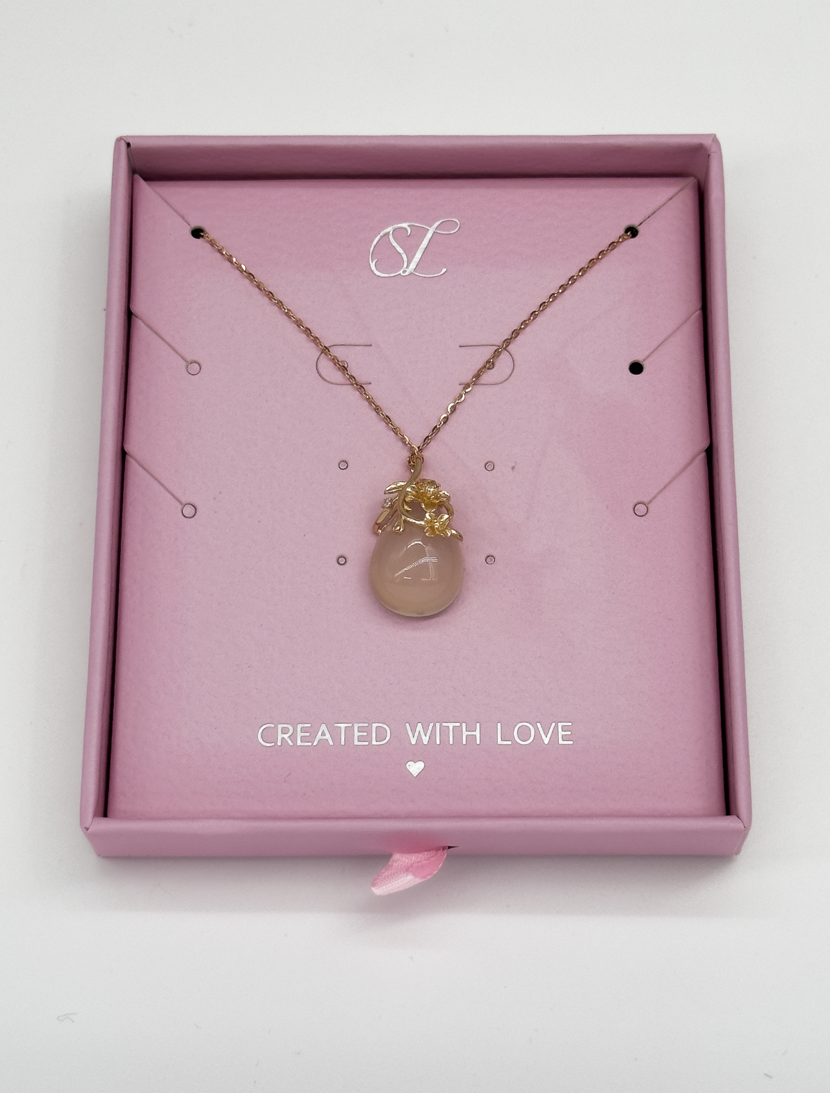 64030 Fijn En Kettingkoper Met Hetian Jade Steen | Copper