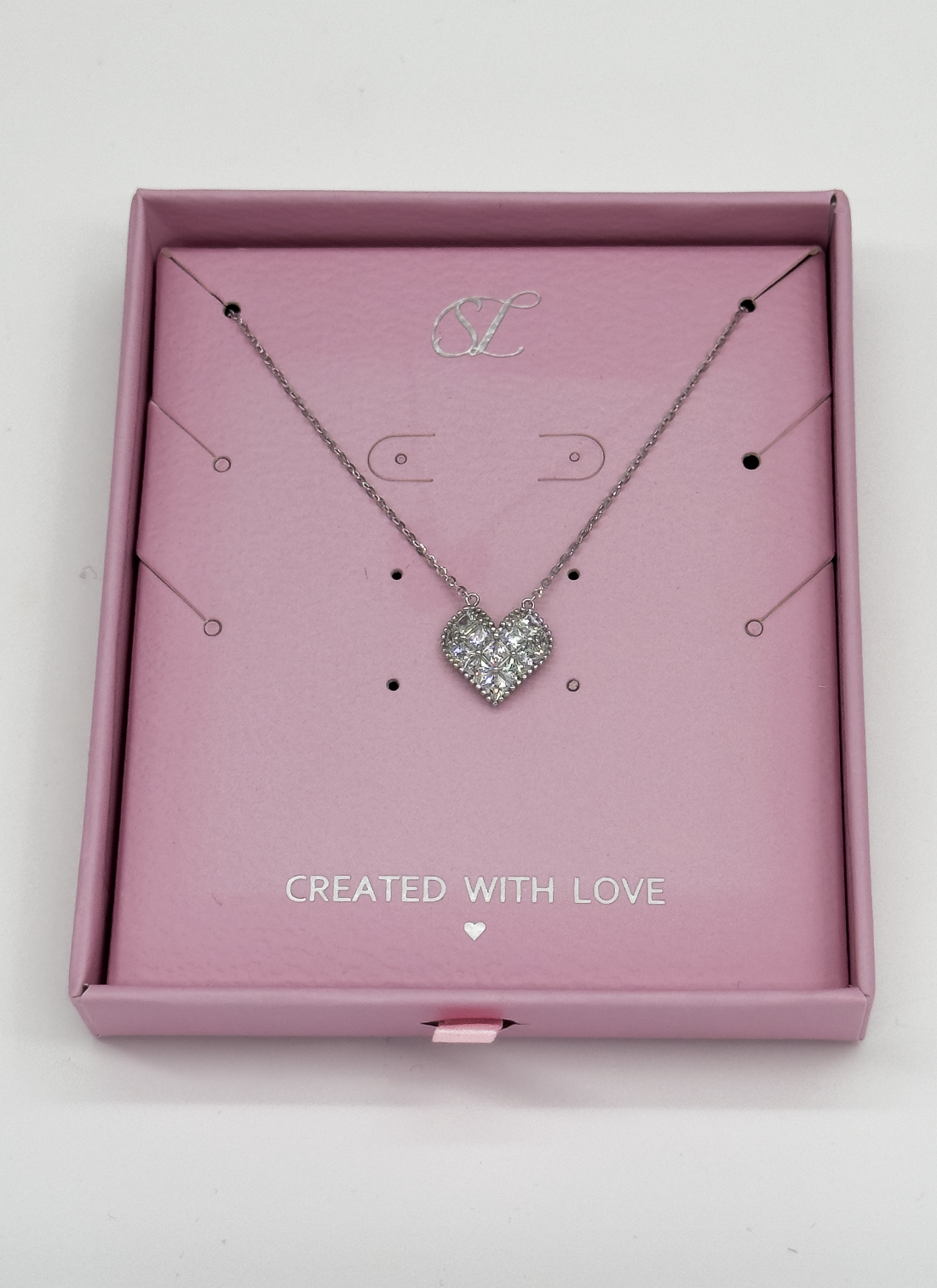 64039 Fijne En Ketting Met Hartvormige Hangerzirkoon | Silver