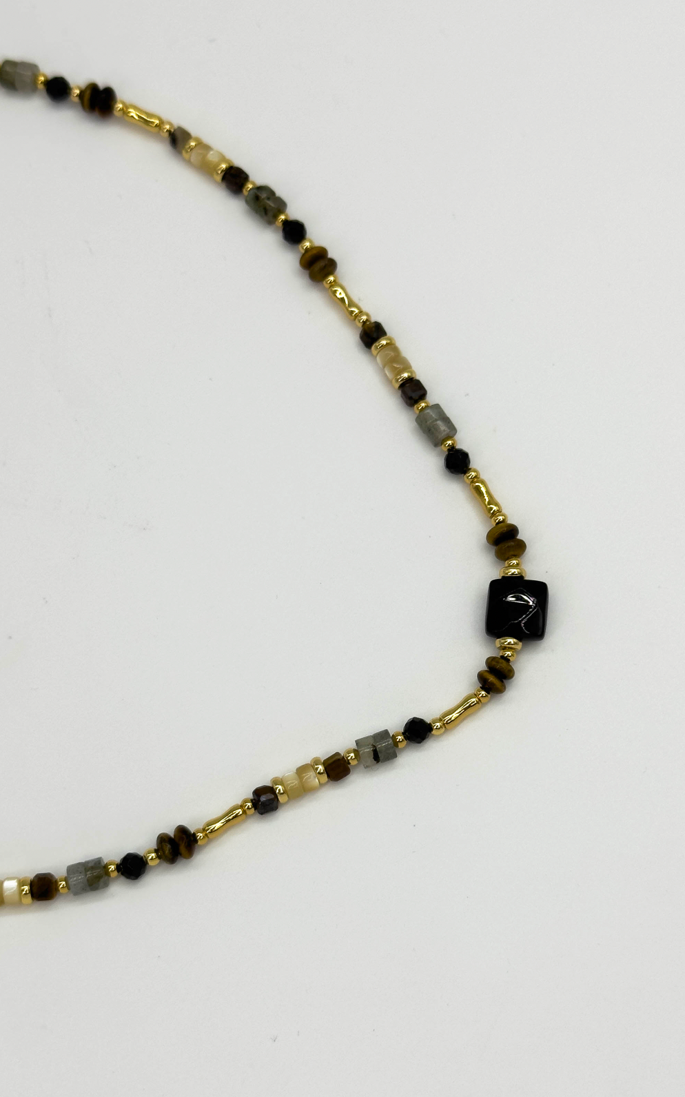 64053 E Kwartsen Kralen Ketting | Muticolour