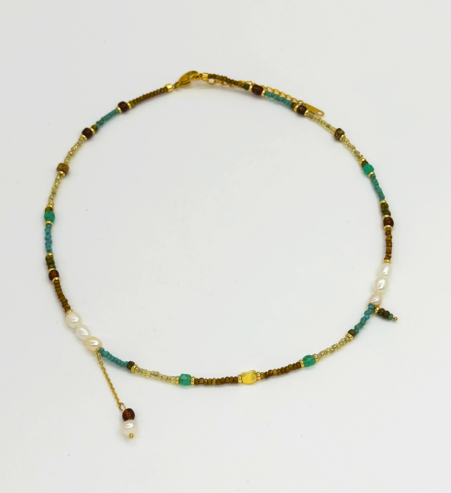 64059 Multi Kwartsen Kralen Ketting | Muticolour